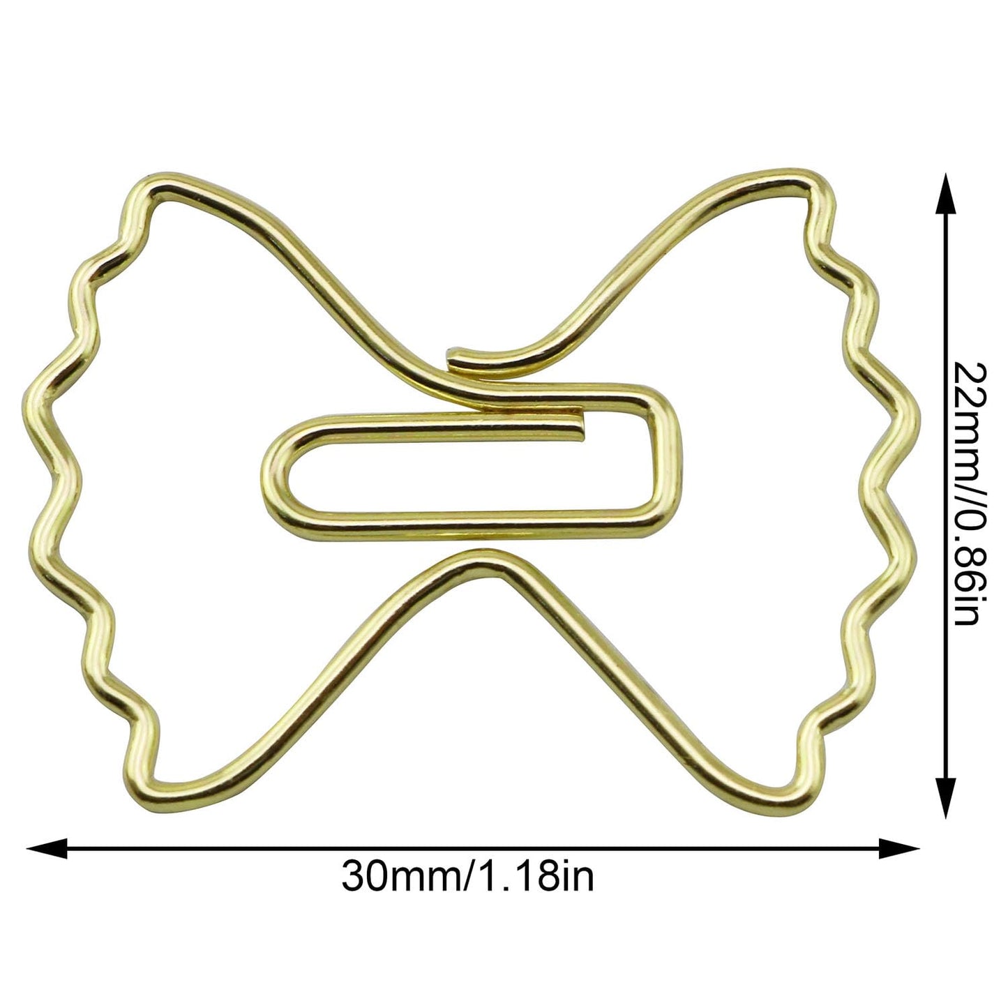 XGNG 50PCS Toothed Bow Clip Pins with Storage Box Office Paper Clips Metal Bookmarks for File Organisation Notebooks Stationery Scrapbooks Wedding Decorative Clips