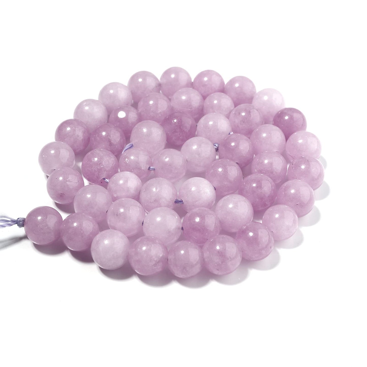 Filluck Natural Stone Beads Pink Opal 8mm Polished Round Smooth Gemstone Beads for Jewelry Making 15 Inch(Pink Opal,8mm)