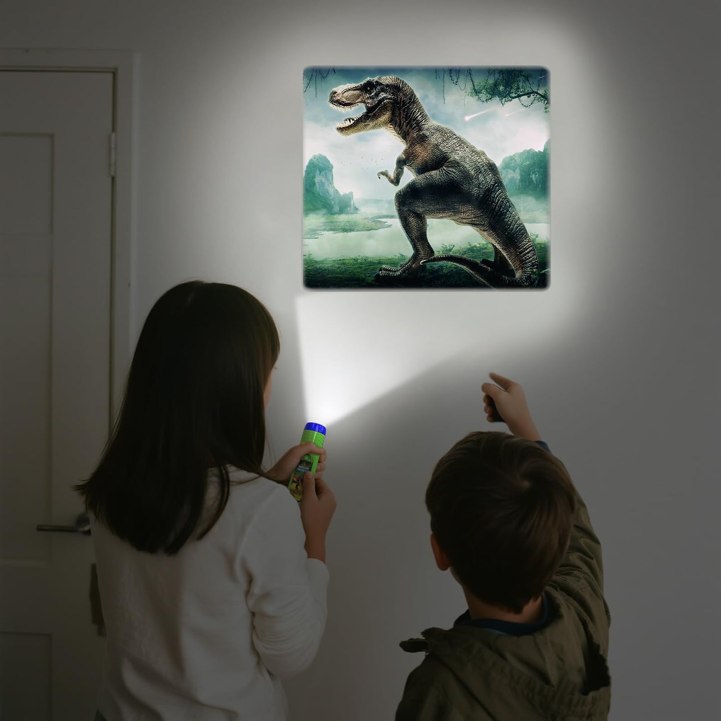 Pup Go 2-Pack Dinosaur & Outer Space Torch and Projector for Kids Ages 3+ Years Old, 6 Discs and 48 Images, Dinosaur Toys for Boys, Cool Kids Torch, Educational Science Kits for Toddlers and Children