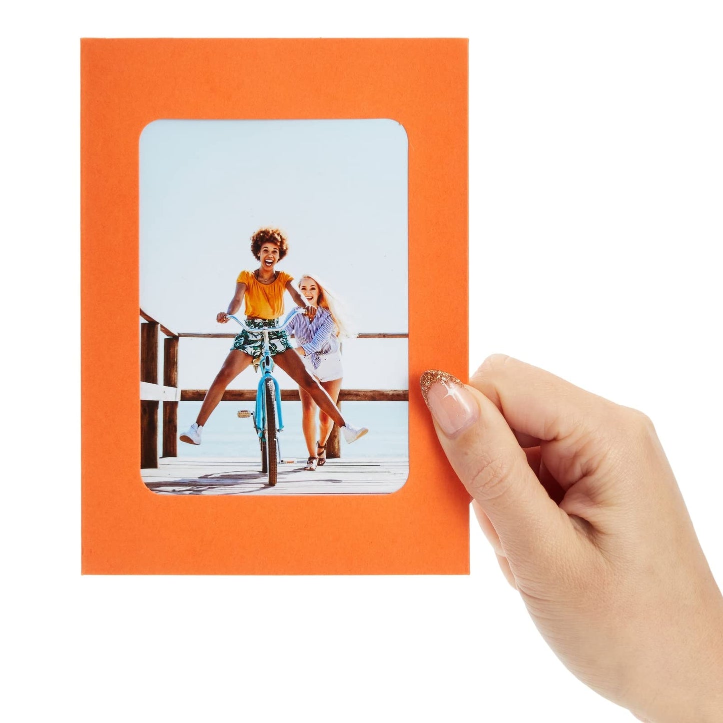 Juvale Paper Picture Frames - Hanging Photo Display - DIY Craft Projects & Craft Frames - Easy Install with Photo Hanging Clips String - 10 Colors, Pack of 50, Fits 4x6 Prints