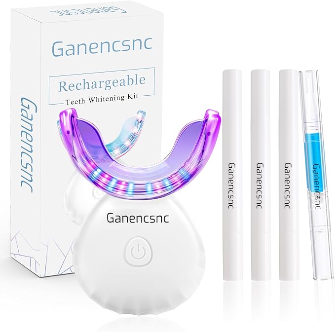 eeth Whitening Kit for Sensitive Teeth | 32X LED Light, 3 Teeth Whitening Gel Pens & 1 Remineralization Pen |Wireless with Tray ，35% Carbamide Peroxide Teeth Whitener