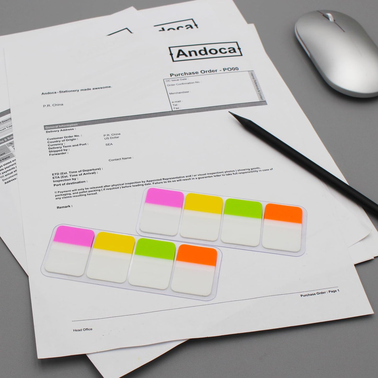 Extra Thick Tabs Flags Assorted Bright, 1 x 1.5 Inch Sticky Tabs, Easy to Post, 48 Tabs/Color, 192 Pages Total