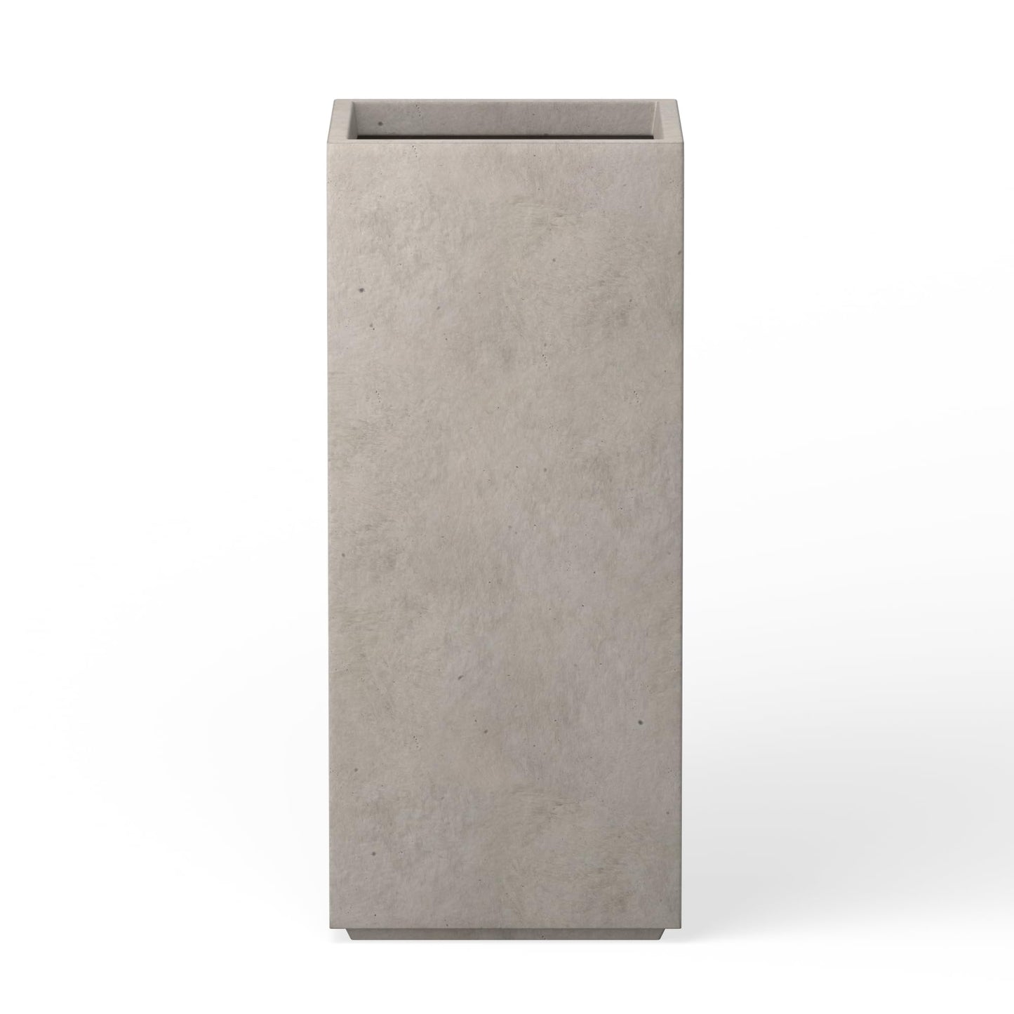 Kante 19.9" H Tall Rectangular Concrete Planter, Modern Square Diameter Plant Pot with Drainage Hole and Rubber Plug for Indoor Outdoor Home Patio Garden, Weatheted Concrete