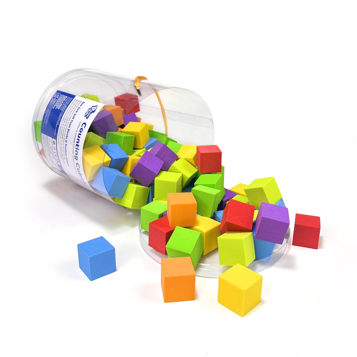 Pairez Toys 41pcs Foam Blocks & 105pcs Counting Cubes Bundle, STEM Learning & Building Set for Kids