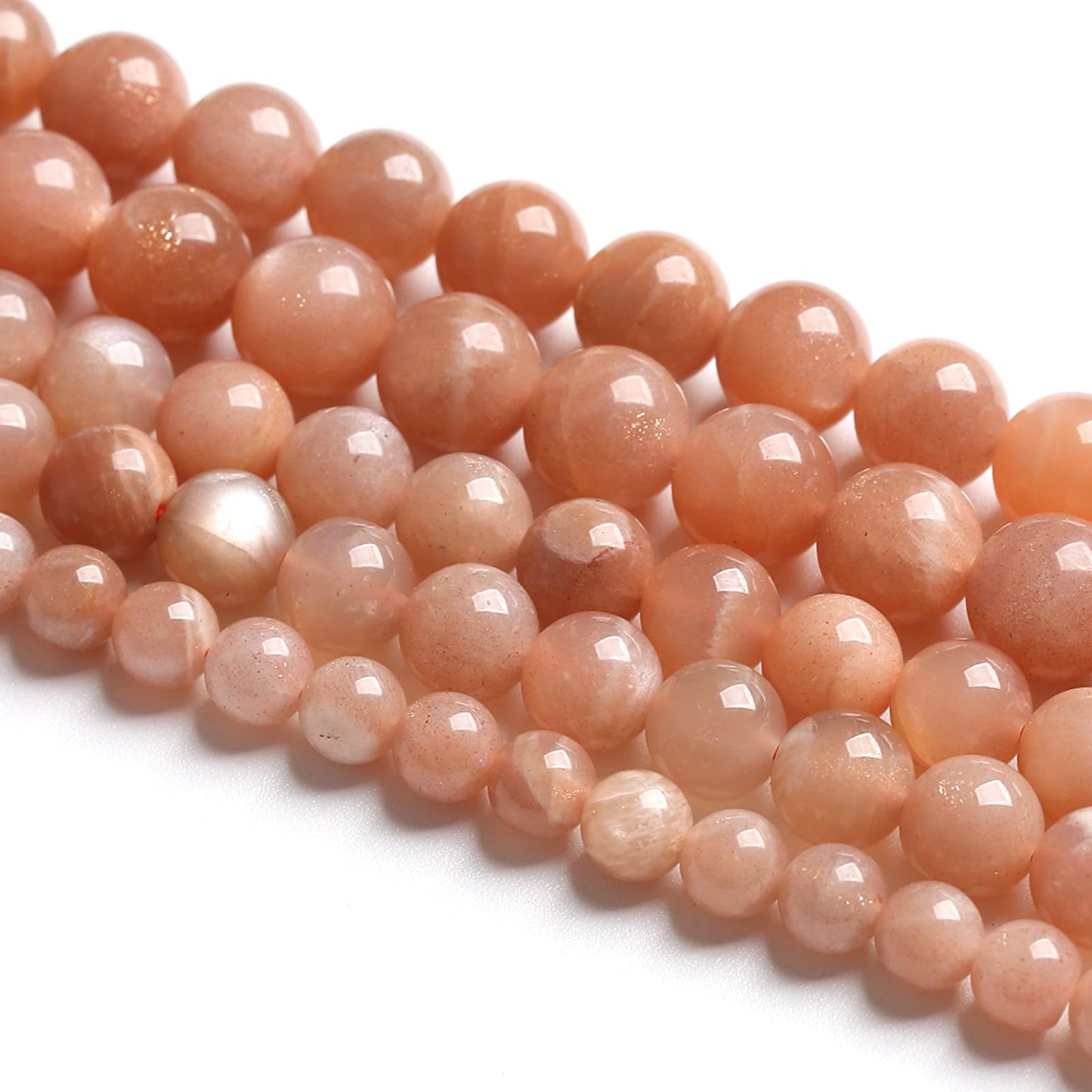 6MM 60PCS Natural Stone Sunstone Gemstone Loose Beads for Jewelry Making DIY Bracelet Crystal Beads