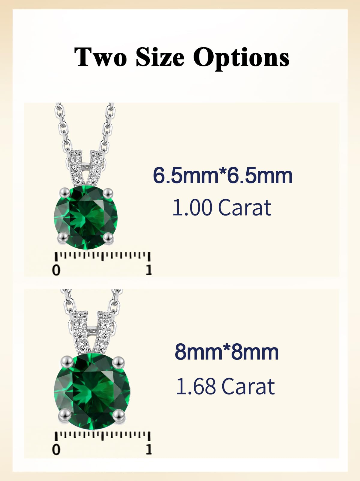 CYW 1 Carat Blue Sapphire Small Heart Necklace for Women 925 Sterling Silver Solitaire Pendant Necklace
