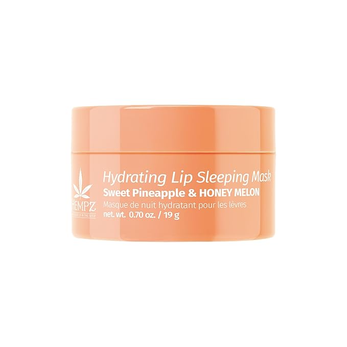 Hempz Hydrating Lip Sleeping Mask - Sweet Pineapple & Honey Melon (.70 Oz.) | Overnight Hydrating Lip Balm for Dry Lips, Lip Repair, Chapped Lip Treatment & Nourishment for Women