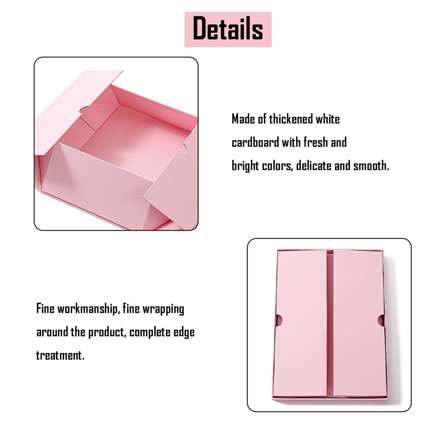 kaxilu Light yellow Gift Box Luxury With Lid & Ribbon, Foldable Gift Boxes 4 Pack 9.8x7x3.3Inches - Elegant Wedding & Birthday Packaging Gifts Box