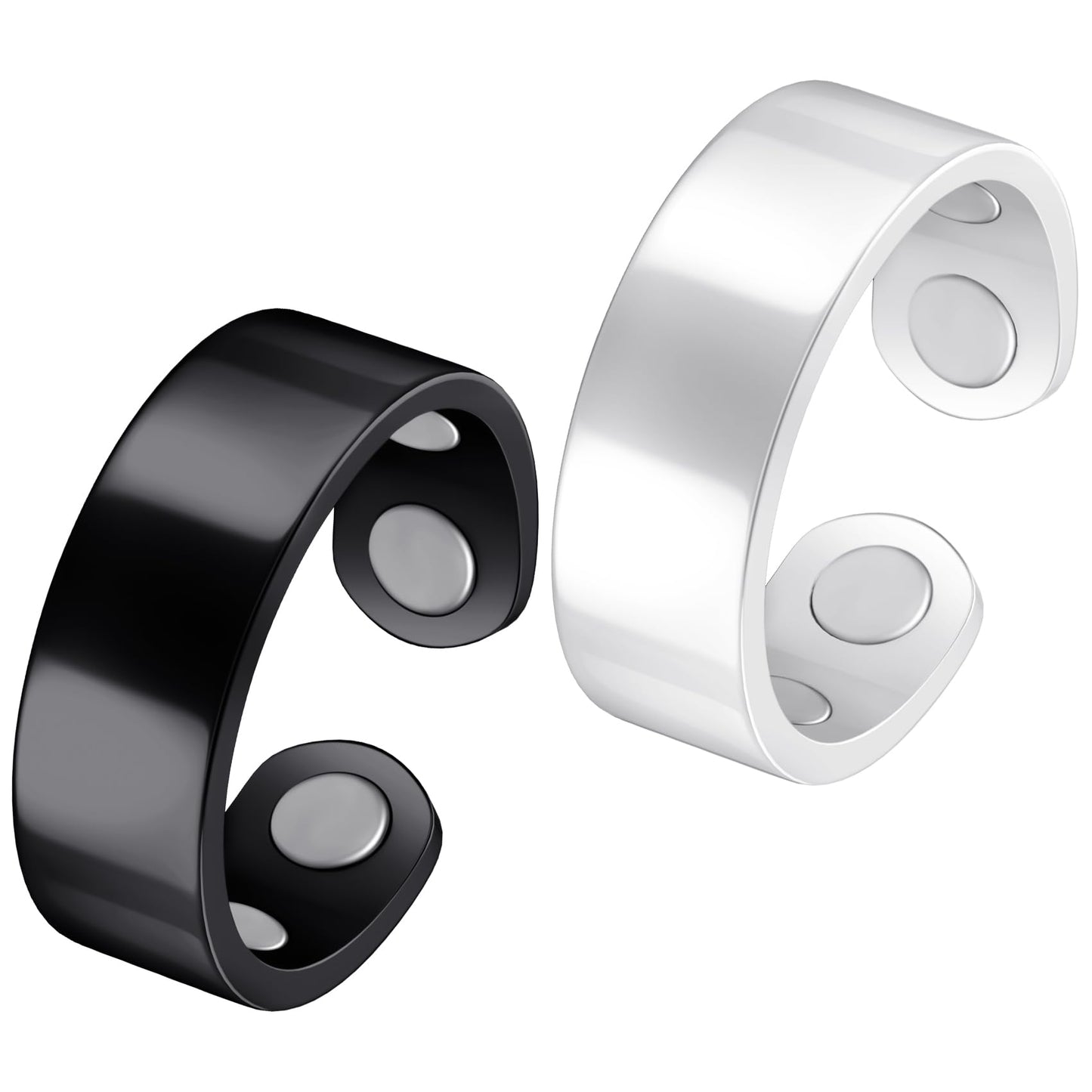 Feraco 2 PCS Copper Rings for Women,99.99% Pure Cooper Magnetic Therapy Thumb Ring Jewelry with Magnets