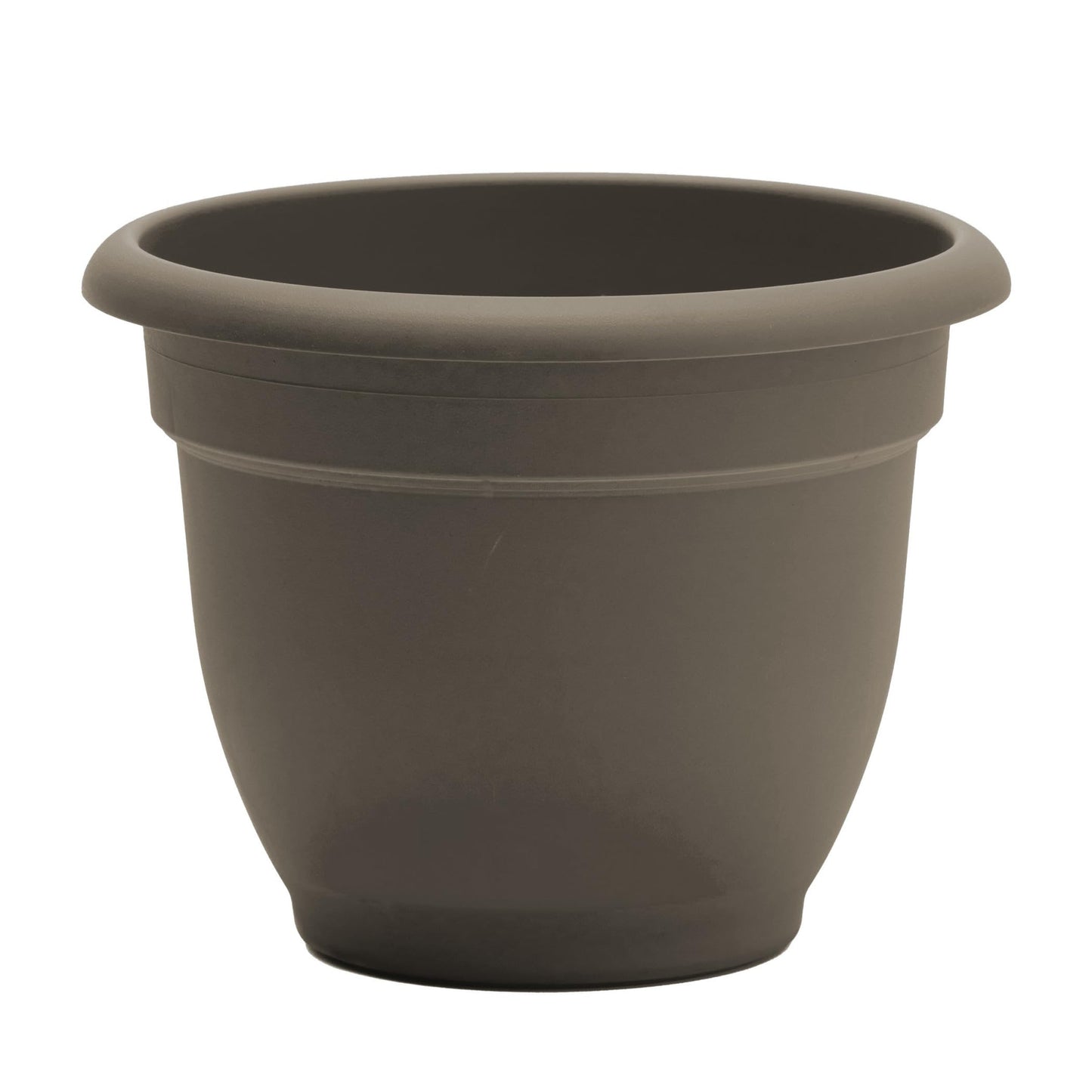 Bloem Ariana 12" Self-Watering Plastic Planter - Rolled Rim Indoor/Outdoor Garden Pot, Peppercorn, 2-Pack