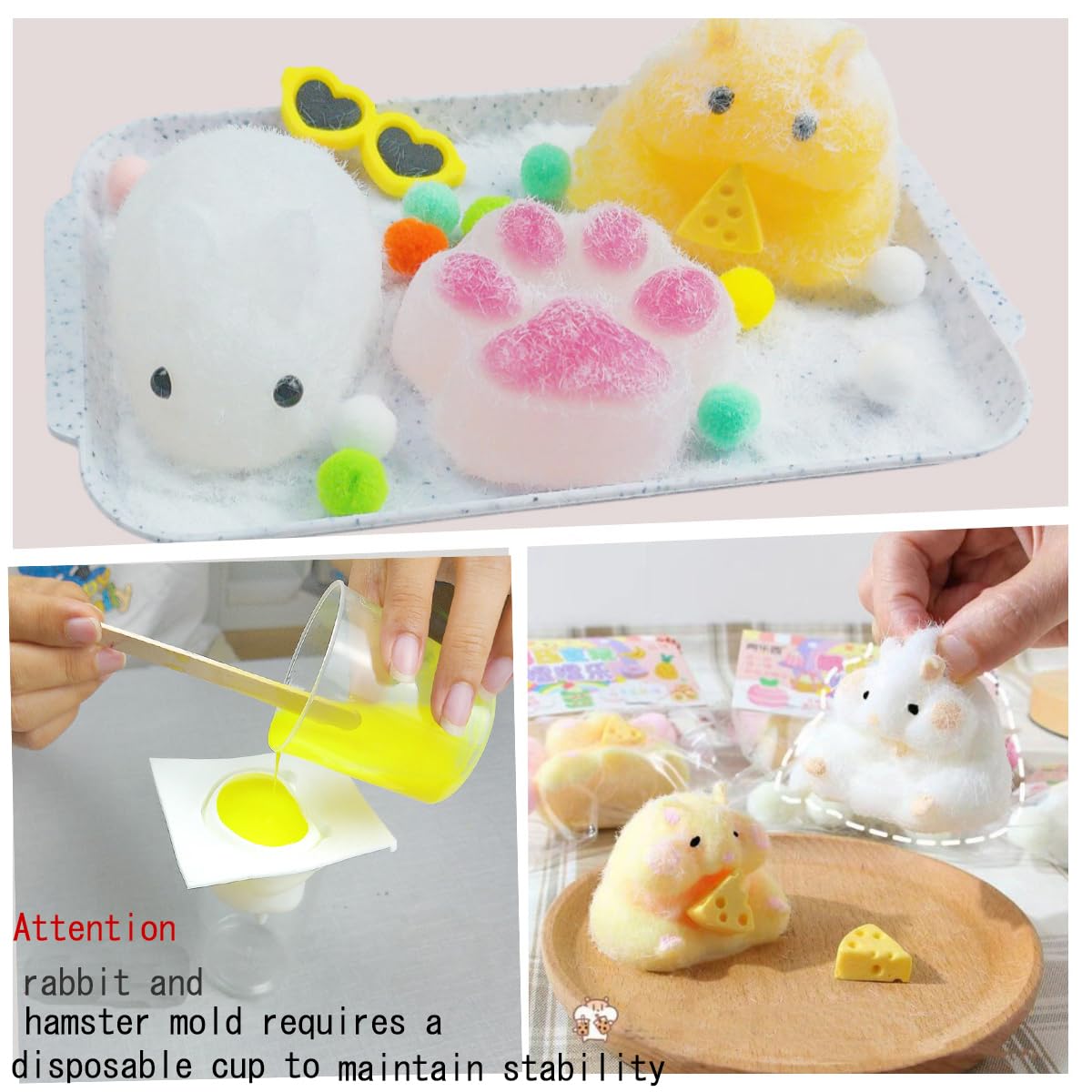 Wesfen Easy-to-Use Squishy Resin Kit - 1:1 AB Liquid Silicone, Taba Squishy Kit