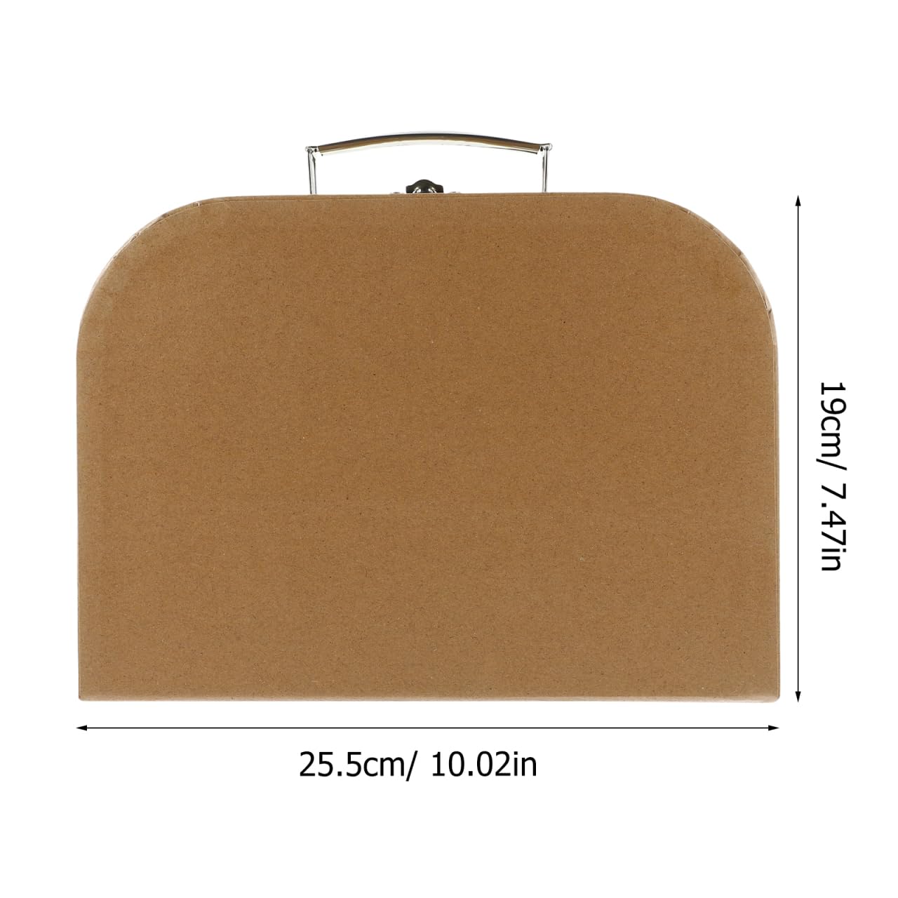 Amosfun Kraft Paper Suitcase 10.03X7.48X3.93 Inch Portable Gift Packaging Box with Handle Multi-Functional Jewelry Storage Organizer for Wedding and Home Decor