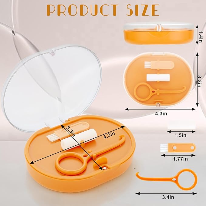 New Double-layer Aligner Case with Belt Chewing,Removal Tool,Cleaning Brush,Built in Mirror Orthodontic Case