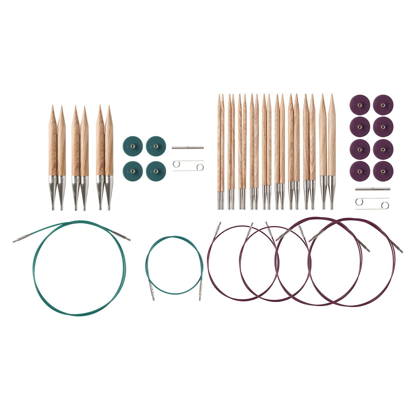 Knit Picks Interchangeable Knitting Needle Variety Pack - Sizes 4-11 and 13, 15, and 17 (Sunstruck)
