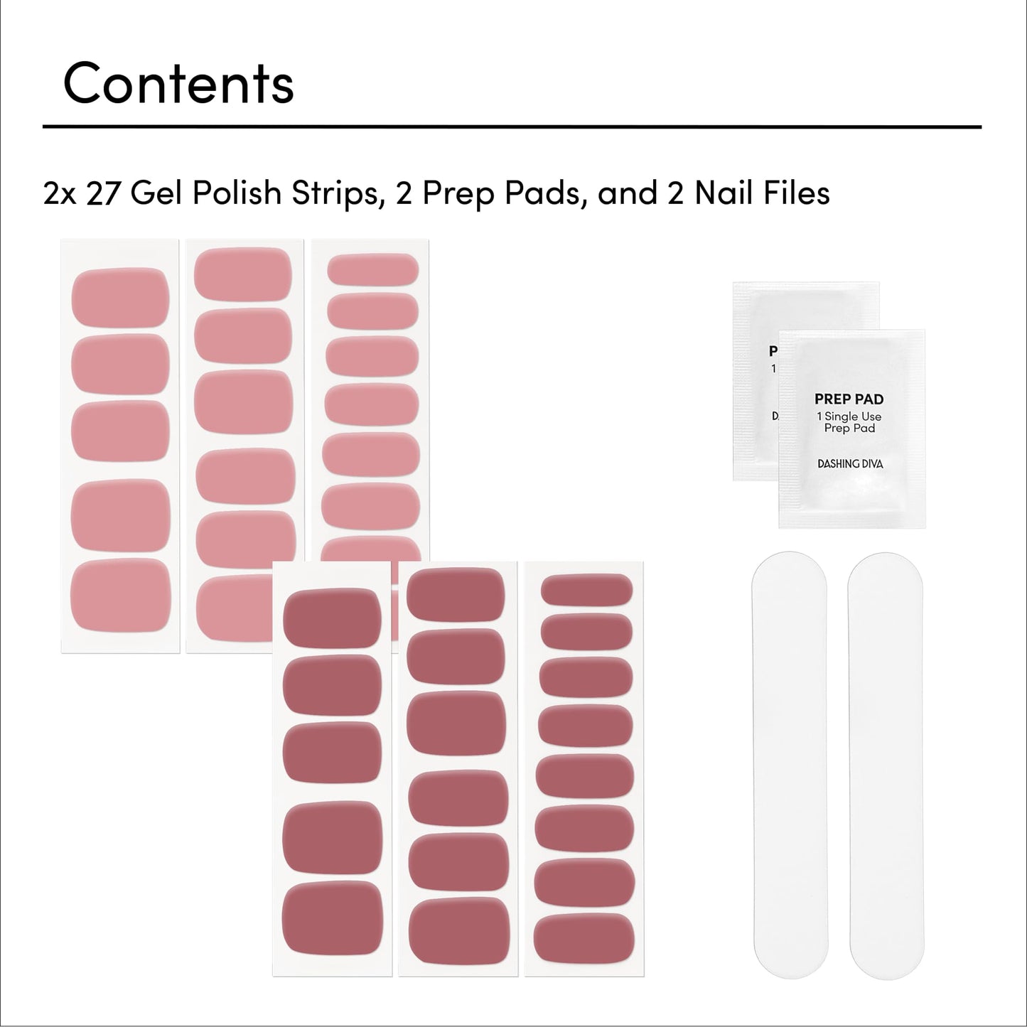 Dashing Diva Gloss Nail Strips Bundle - The Desert Neutrals Collection - Kitten & Merit - UV Free, Chip Resistant, Long Lasting Gel Stickers - Contains 2 Sets