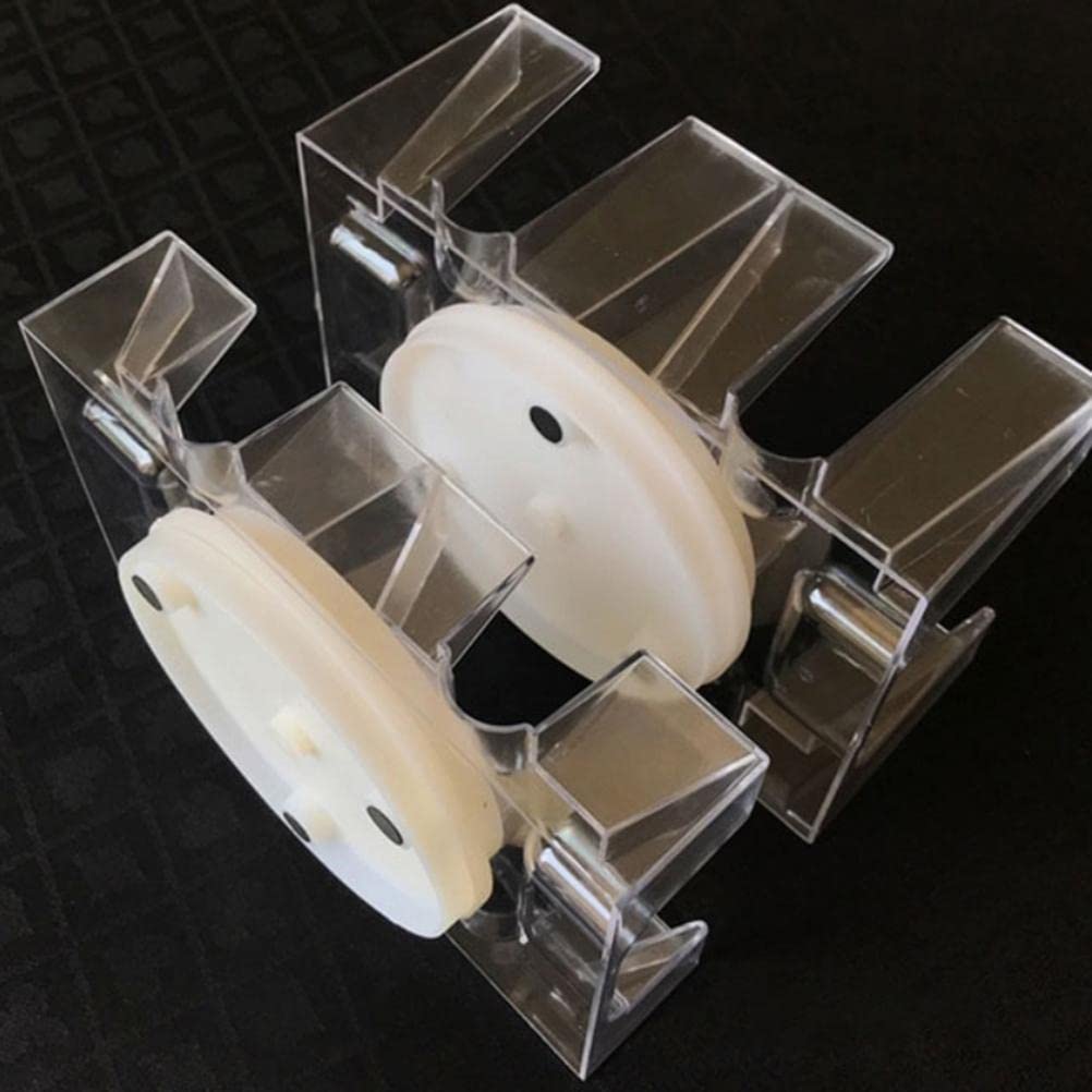 Keenso Rotating Card Tray, Transparent Multi-Layer Organizer, Playing Card Holder, for Poker Games, Family Entertainment, and Card Display
