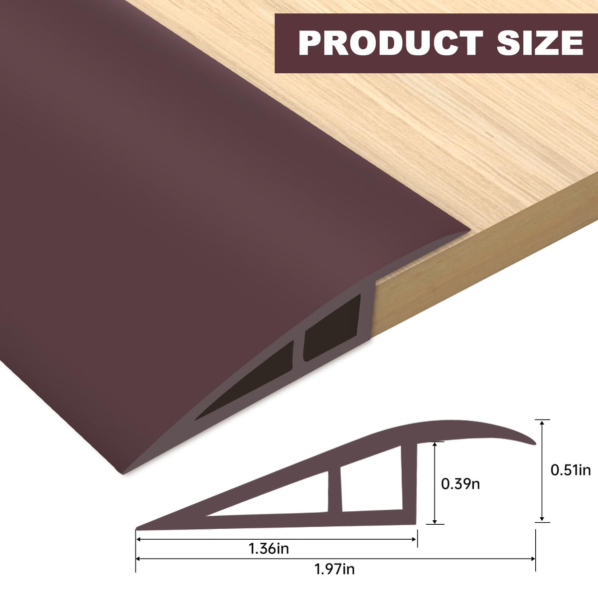 Vinyl Door Threshold Flooring Transition Strip Self Adhesive Carpet Edging Strip for Laminate Doorway Edge Threshold from 1 (10 Foot)
