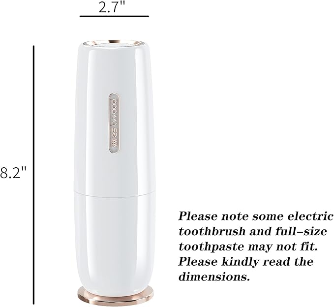 Luxury White Plastic Travel Toothbrush Holder Case with Cover, Portable Travel Toothbrush Cup, Storage Container for School Camping Business Trip Bathroom