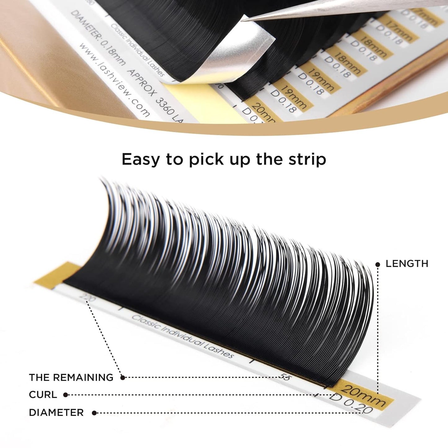 LASHVIEW Eyelash Extensions,Individual Lashes,0.15 Thickness C Curl 13mm, Premium Single &Classic Lashes,Natural Semi Permanent Eyelashes, Lashes,Soft Application-Friendly