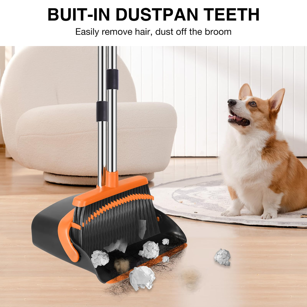Broom and Dustpan Set (4 Count)
