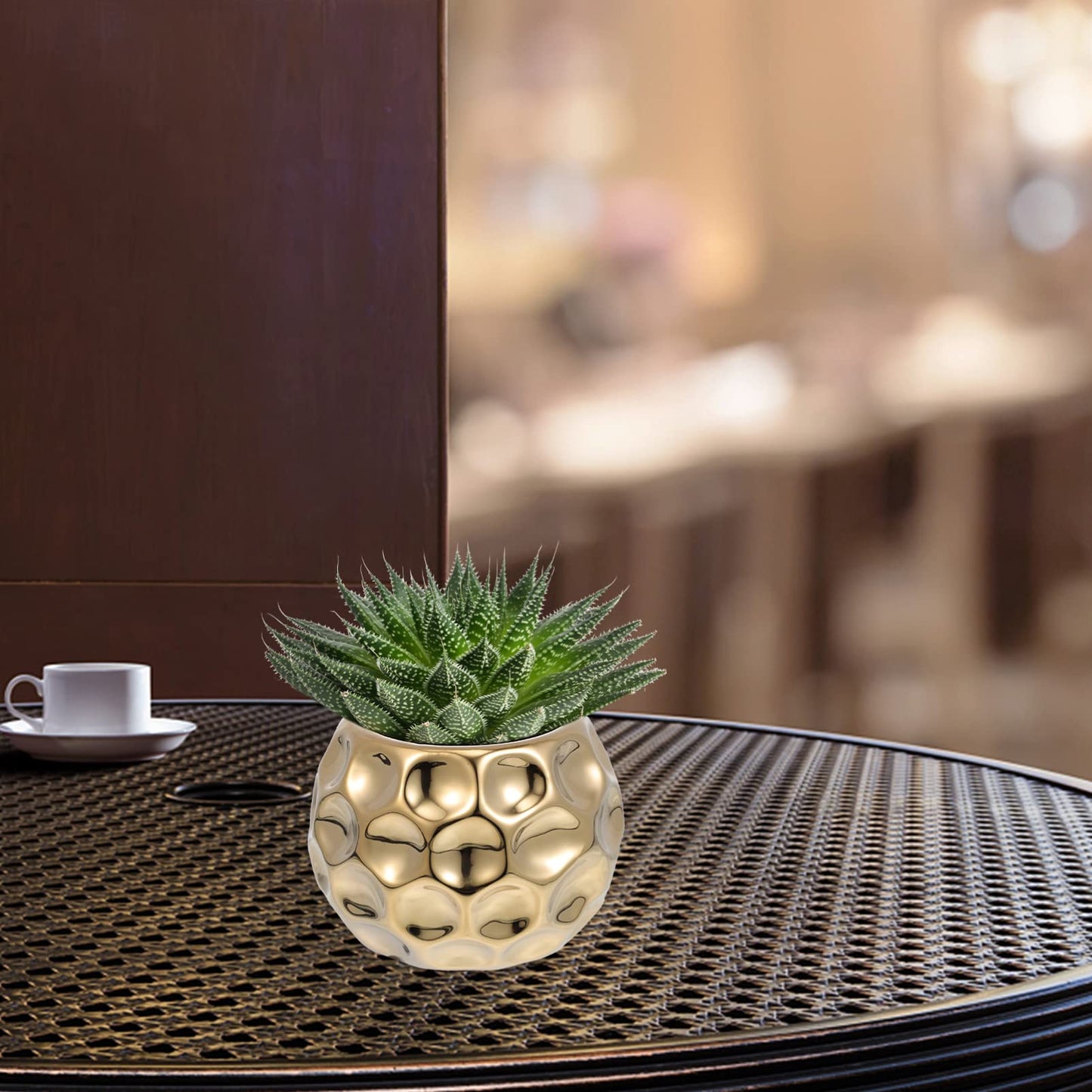 VINTORKY 1pc Ceramic Gold Pot Modern Pot Mini Pencil Mini s Metal Round Vase s for para De Mujer Interior French Bucket Vase Plant Bonsai Ceramics