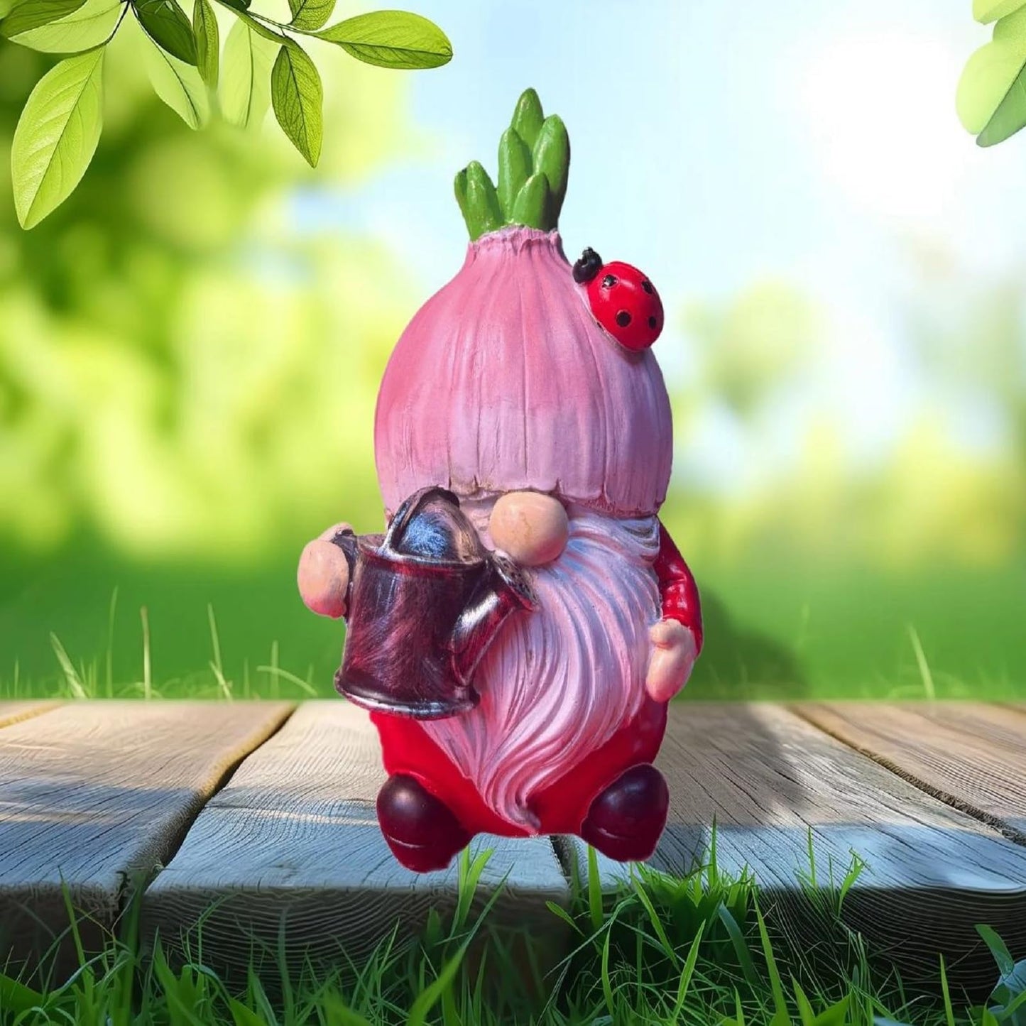 Etlemonde Onion Gnomes Decorations Gnomes Decor Gifts Garden Gnome Outdoor Statue Gifts for Home Figurines Spring Home Decor