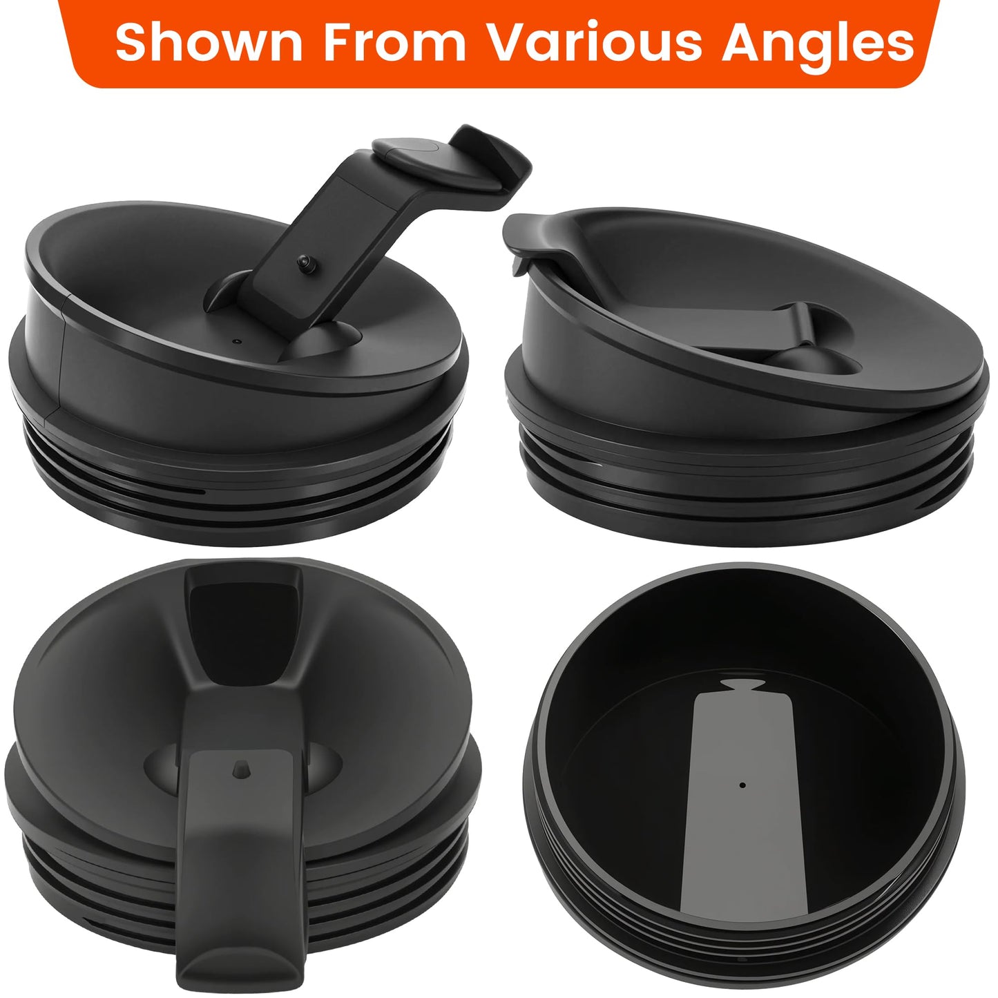 2Pcs Replacement Parts Lids for Ninja Blender, (3.35" Inner Diameter) Sip & Seal Spout Lids for Ninja 18oz 24oz 32oz Cups, Compatible with Ninja BL450 BL480 BL490 BL640 BL680 BN400 BN750 BN800 NN100