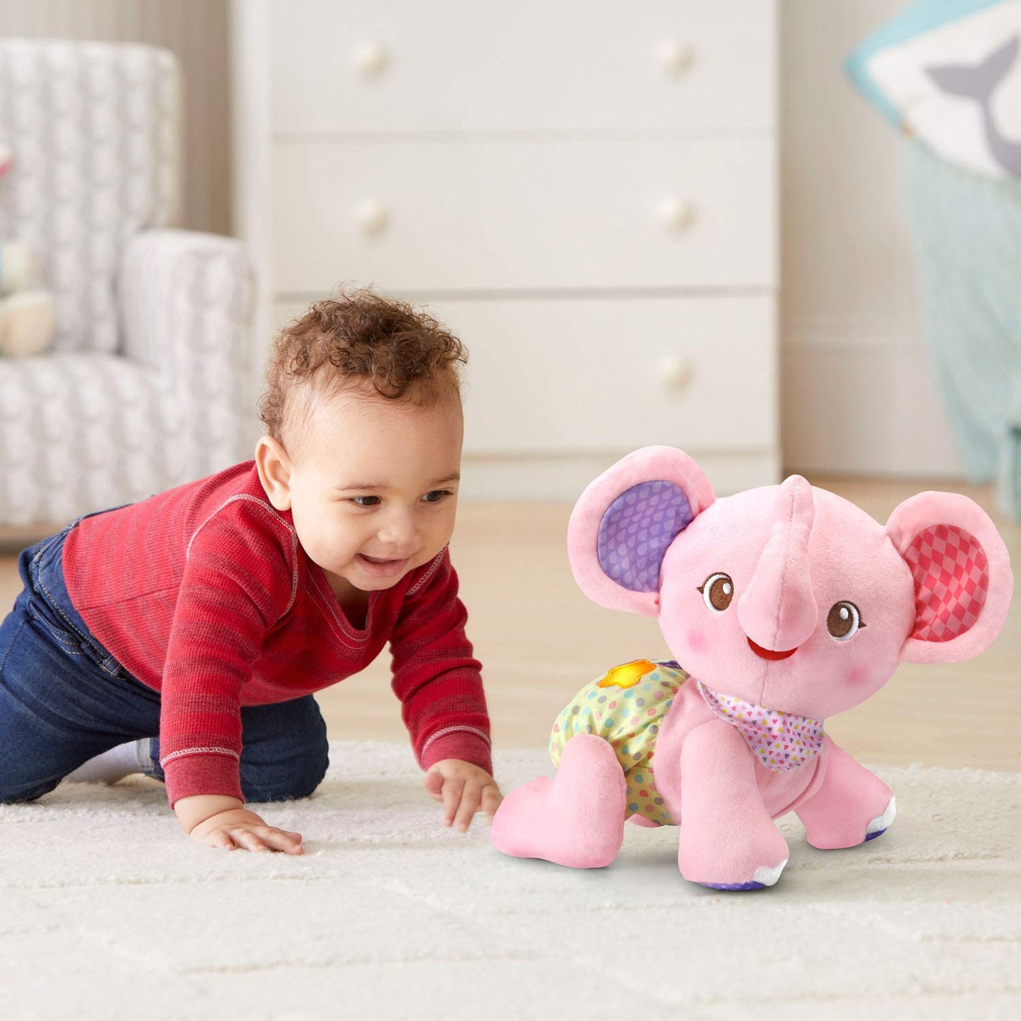 VTech Baby Explore and Crawl Elephant, Pink