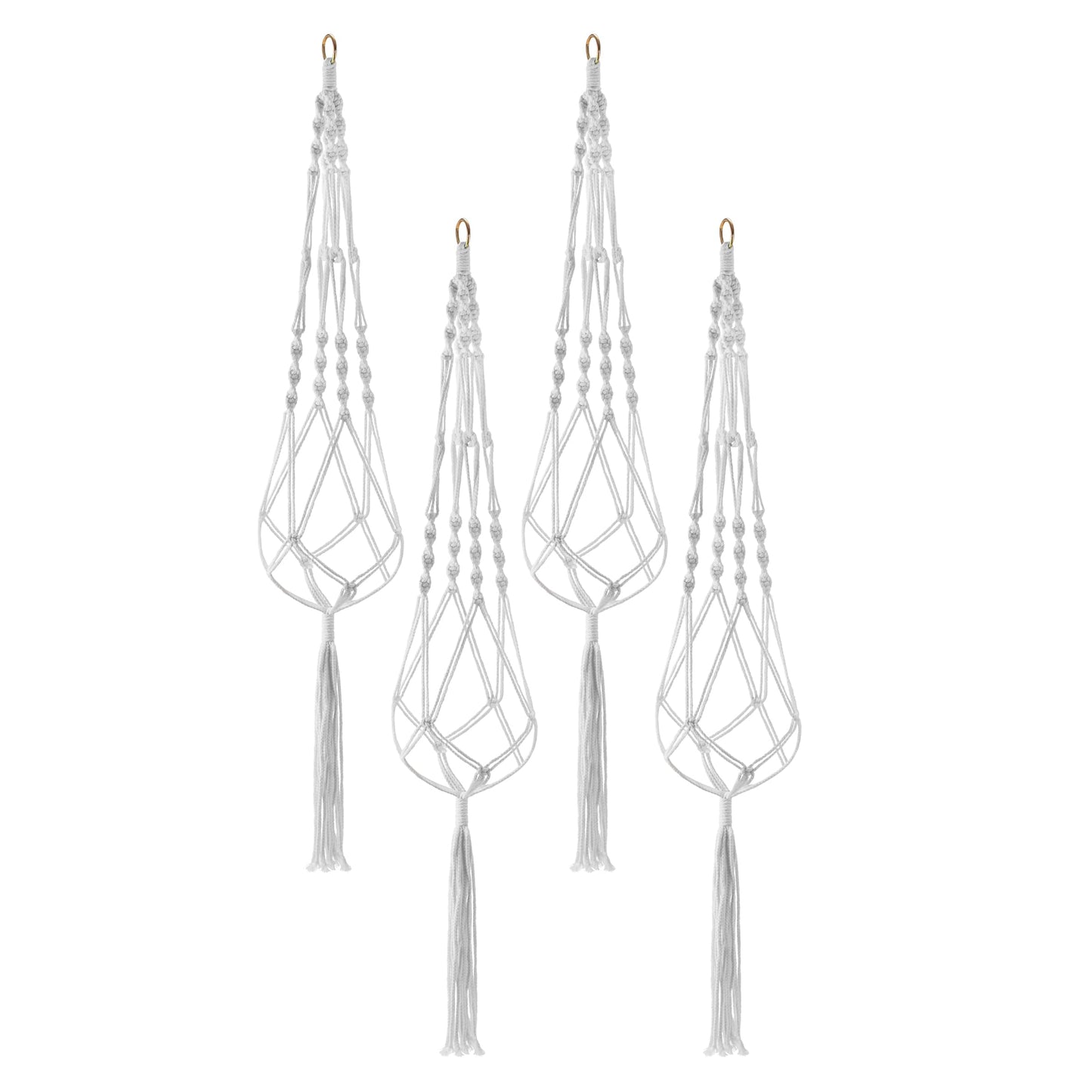 Sorbus Macrame Plant Hanger [4 Pack] Indoor Outdoor Hanging Plant Pots Cotton Rope, Elegant for Home, Patio, Garden
