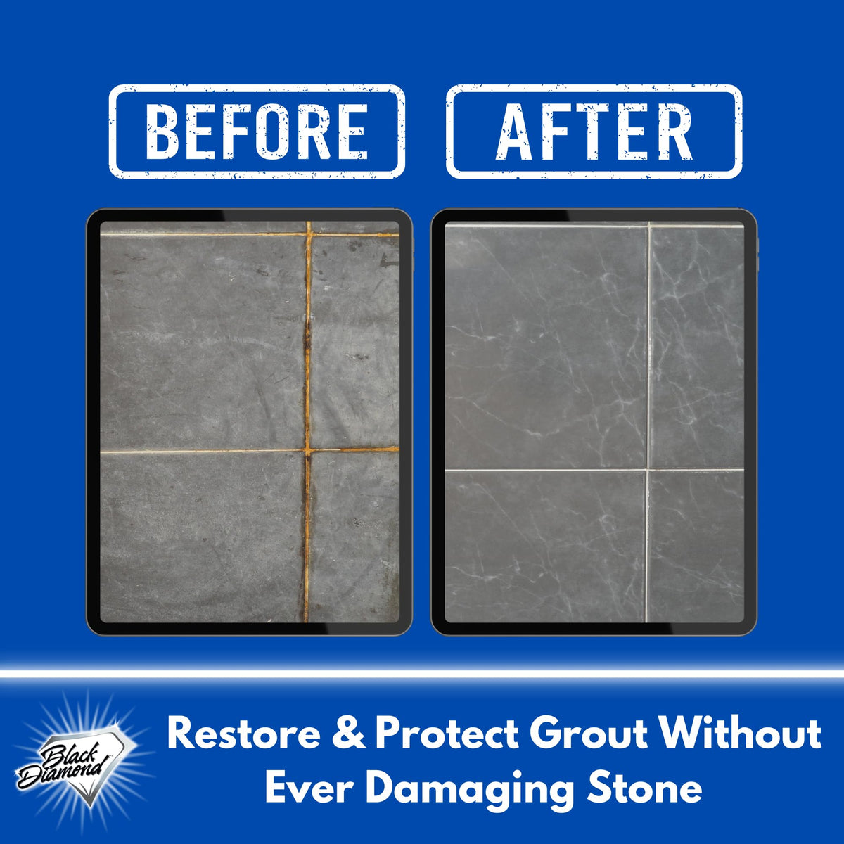 Grout Cleaner & Grout Sealer Bundle with Brush for All Tile & Stone 2 (64 Fl Oz)