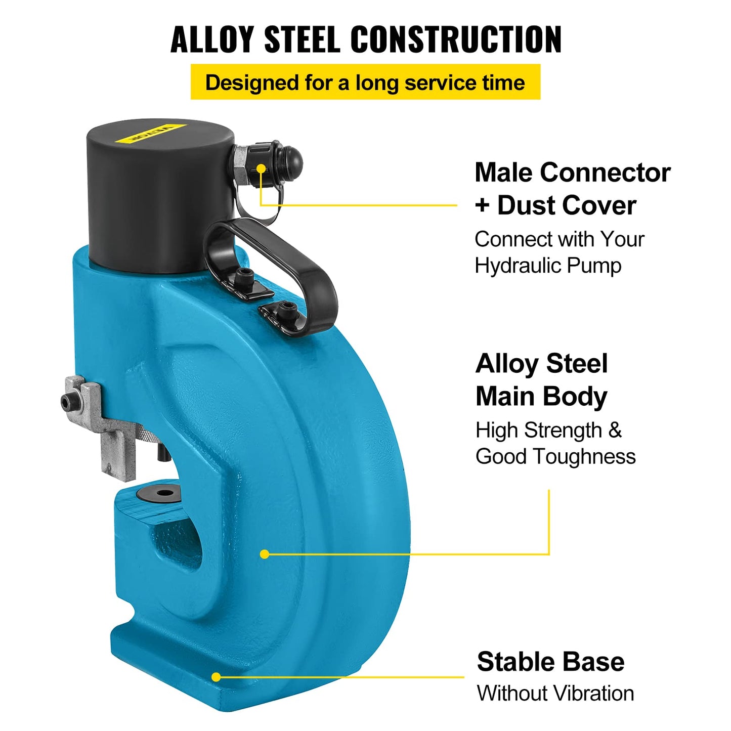 Happybuy CH-70 Hydraulic Hole Punching Tool 35T Hole Digger Force Puncher Smooth Hole Puncher for Iron Plate Copper Bar Aluminum Stainless Steel