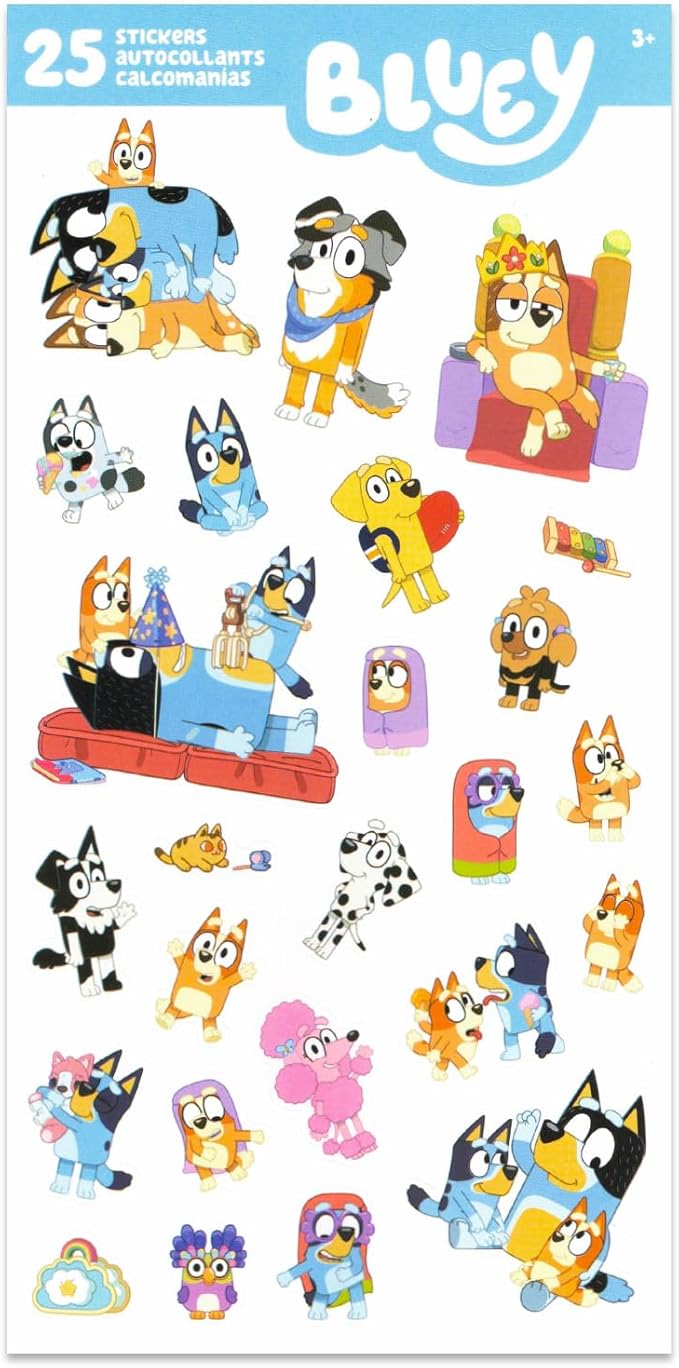 Bluey Fleece Blanket Set - Bundle with Large Soft Toddler Throw Plus Stickers, More for Kids, Boys, Girls, Toddlers | Big Bluey and Bingo Blanket 60" x 80"