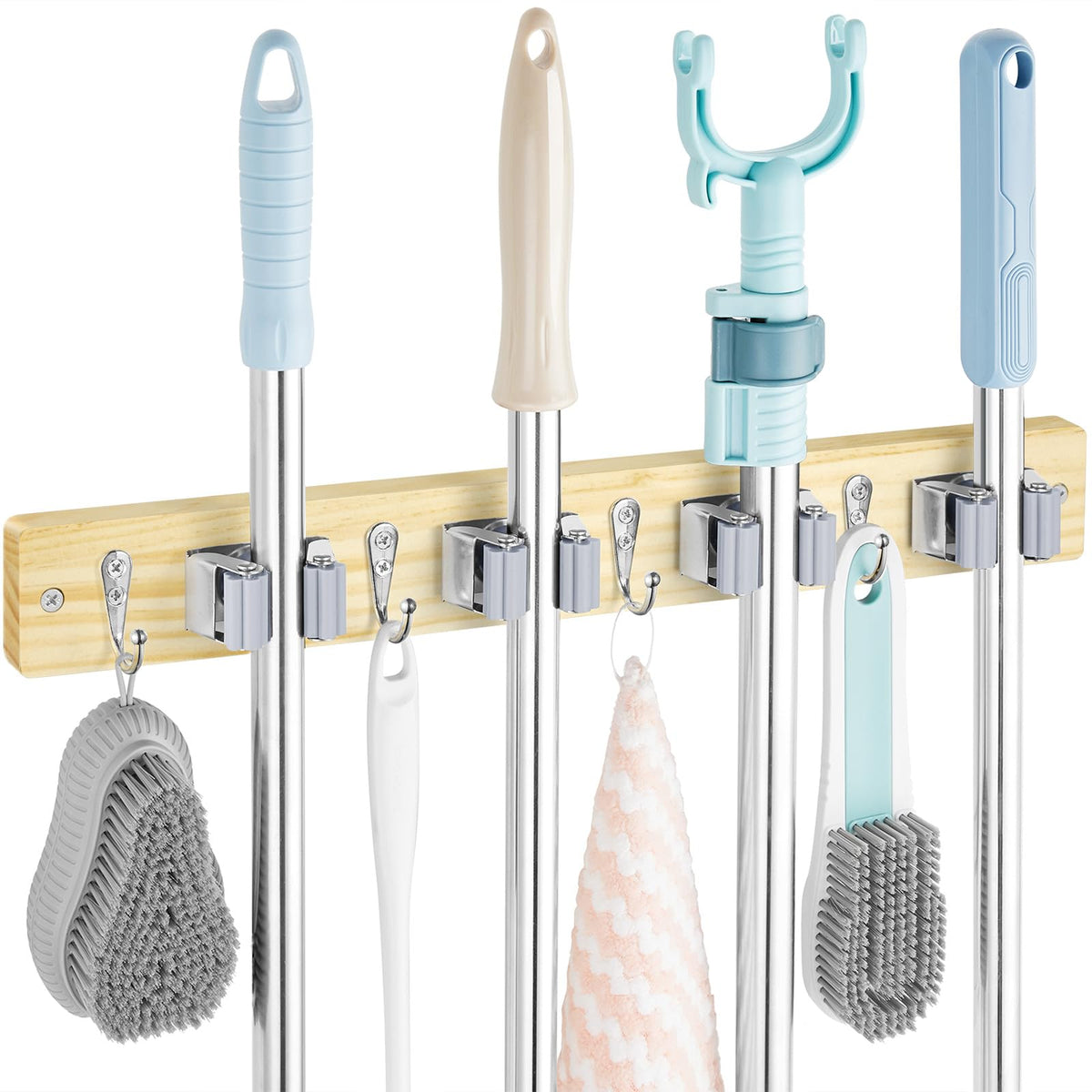 Mop and Broom Holder Wall Mount