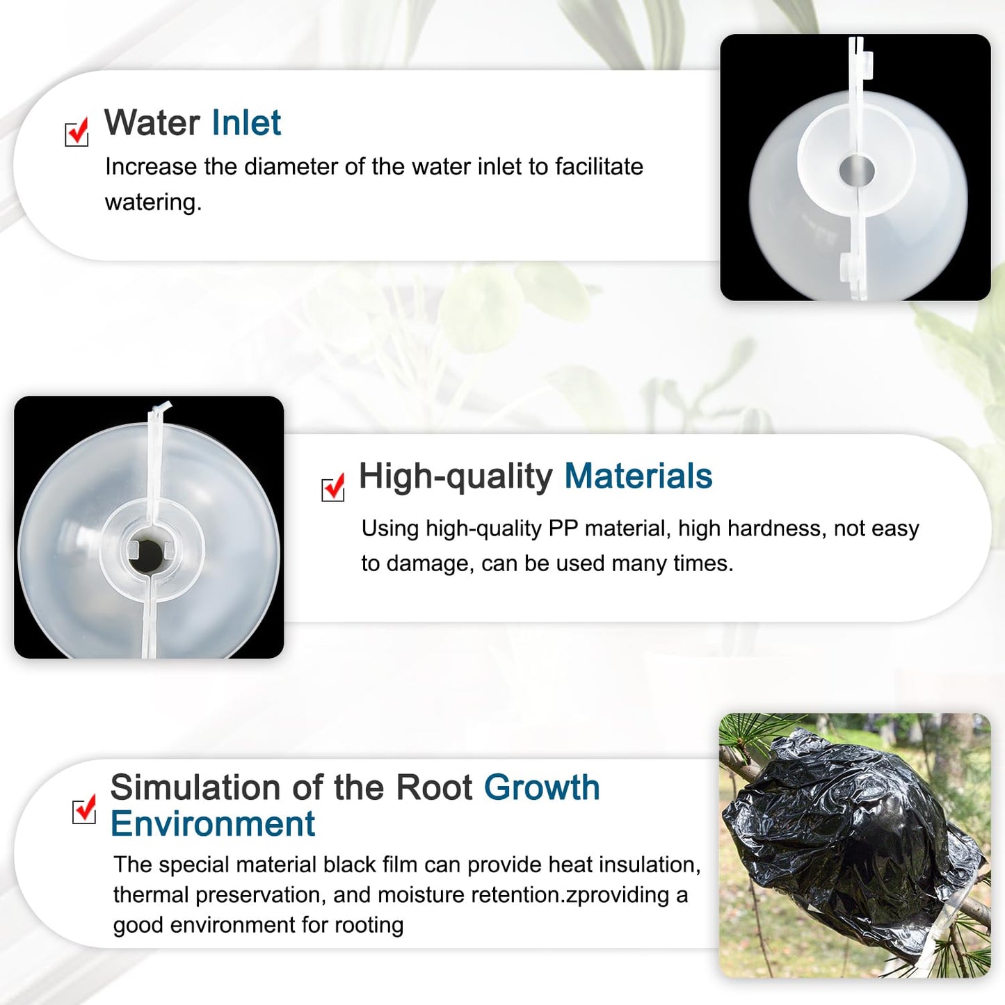 SupKing 8 Pcs Plant Rooting Grow Propagation Ball,Air Layering Kit,Clear Assisted Cutting Rooting,Reusable Plant Rooting Device,High Pressure Ball Grafting Device Root Box for Plants Rose.