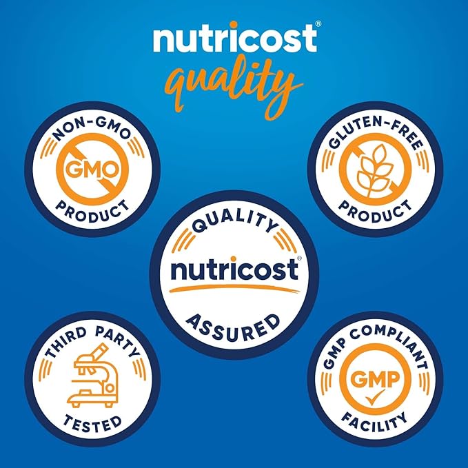 Nutricost Grass-Fed Whey Protein Isolate (Unflavored) 5LBS - rBGH Free, Non-GMO & Gluten Free
