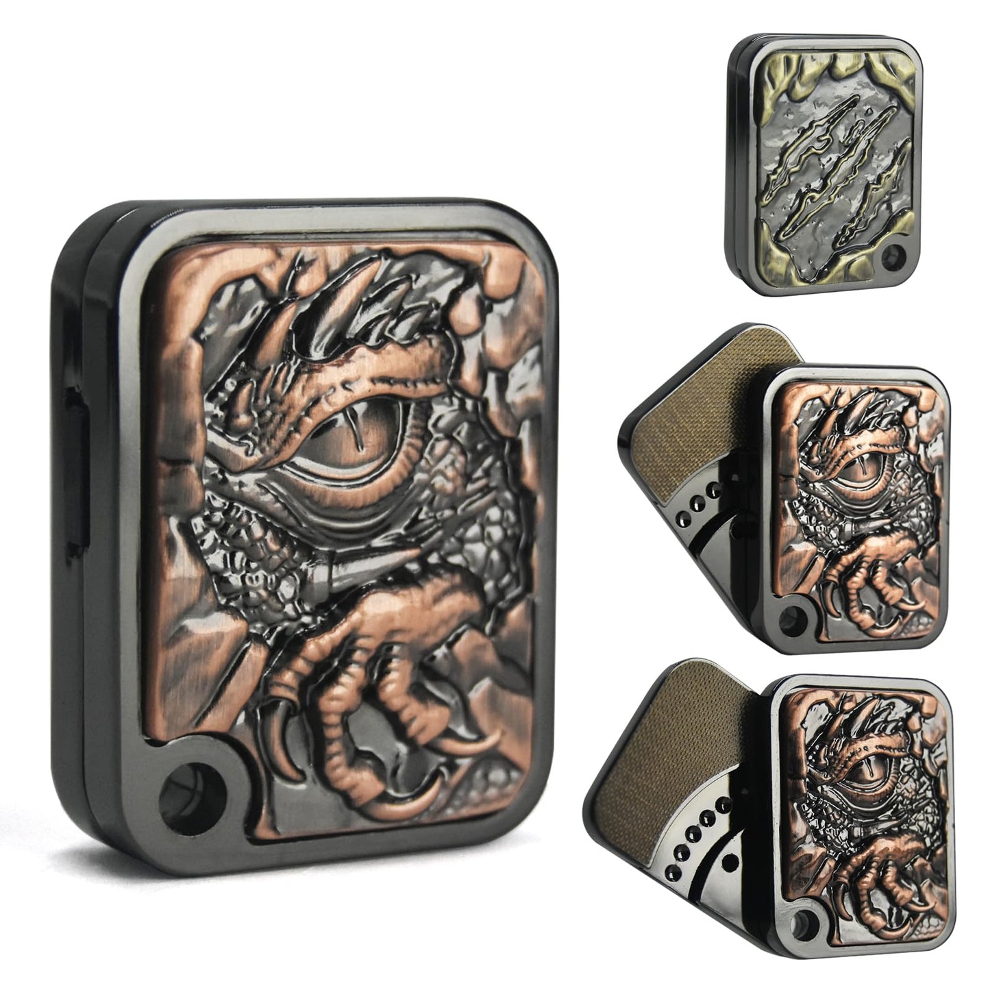 SKEDC Dragon Fidget Slider - Metal Fidget Slider for Adults, Executive Desk Toy, Stress Relief & Focus Enhancing Stocking Stuffers for Men Teens