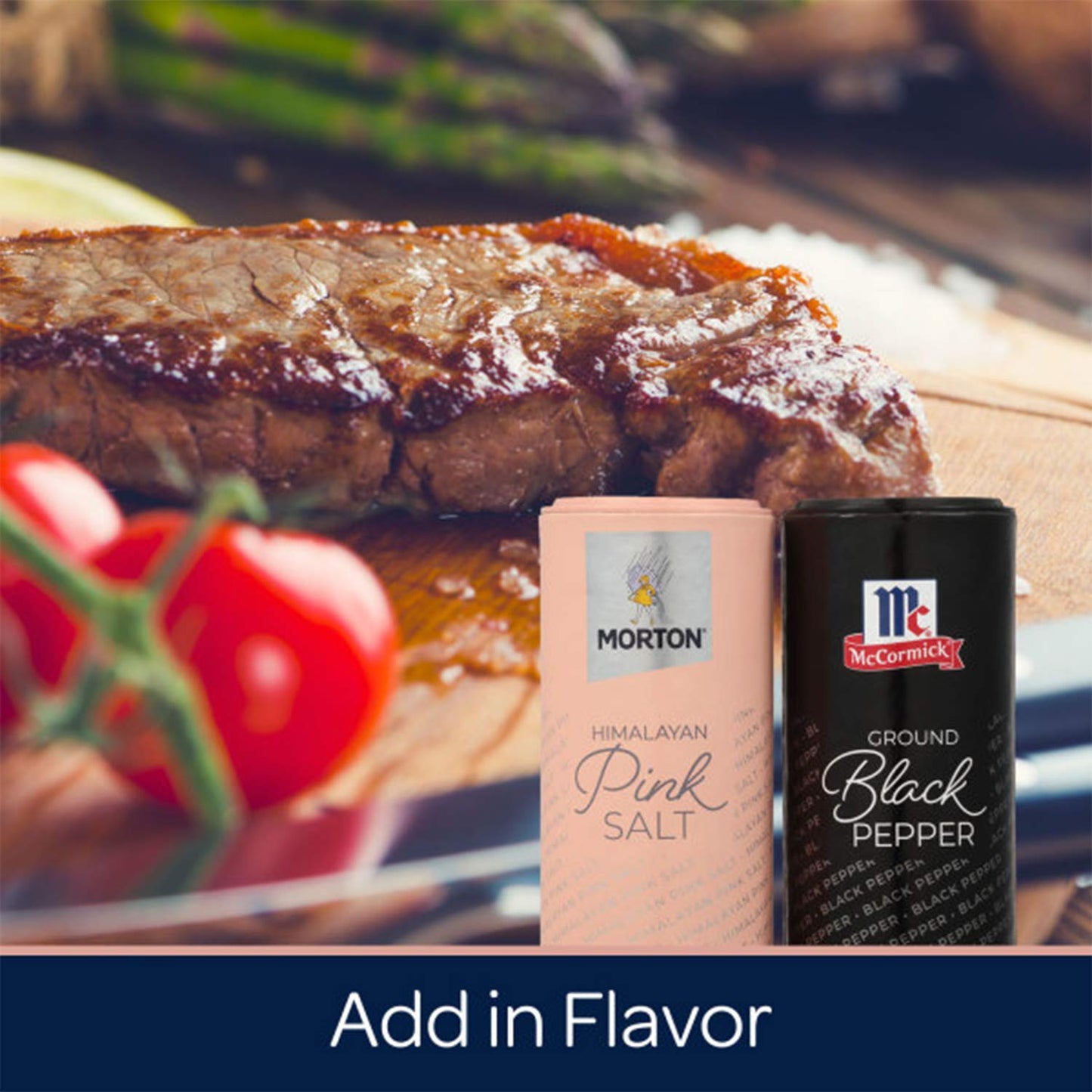 Morton Shaker Set - Himalayan Pink Salt (4 oz) & McCormick Ground Pepper (1.25 oz), 2-Piece Set (Pack of 6) for Cooking & Finishing