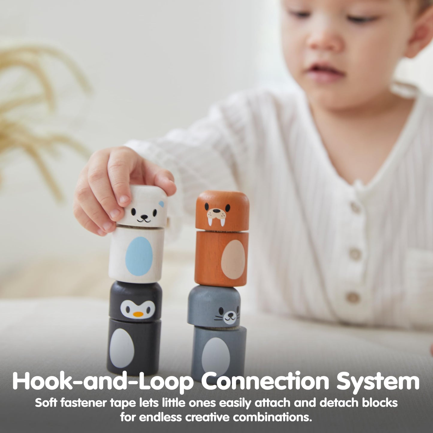 PlanToys® Arctic Animal Matching Wooden Montessori Learning Toy | Educational Matching Game for Memory, Sorting and Visual Skills | Eco Friendly Fine Motor and Early Cognitive Activity