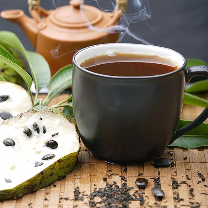 Tea4U Flavored Black Ceylon TeaBags (Soursop) - Ideal Quality from Sri Lanka's Finest Leaves and Expertly Blended - 25 Count
