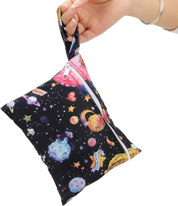 Reusable Menstrual Pads (7 in 1, 10in*7in), PHOGARY Bamboo Cloth Pad for Heavy Flow with Wet Bag, Large Sanitary Pads Set with Wings for Women, Washable Overnight Cloth Panty Liners Period Pad