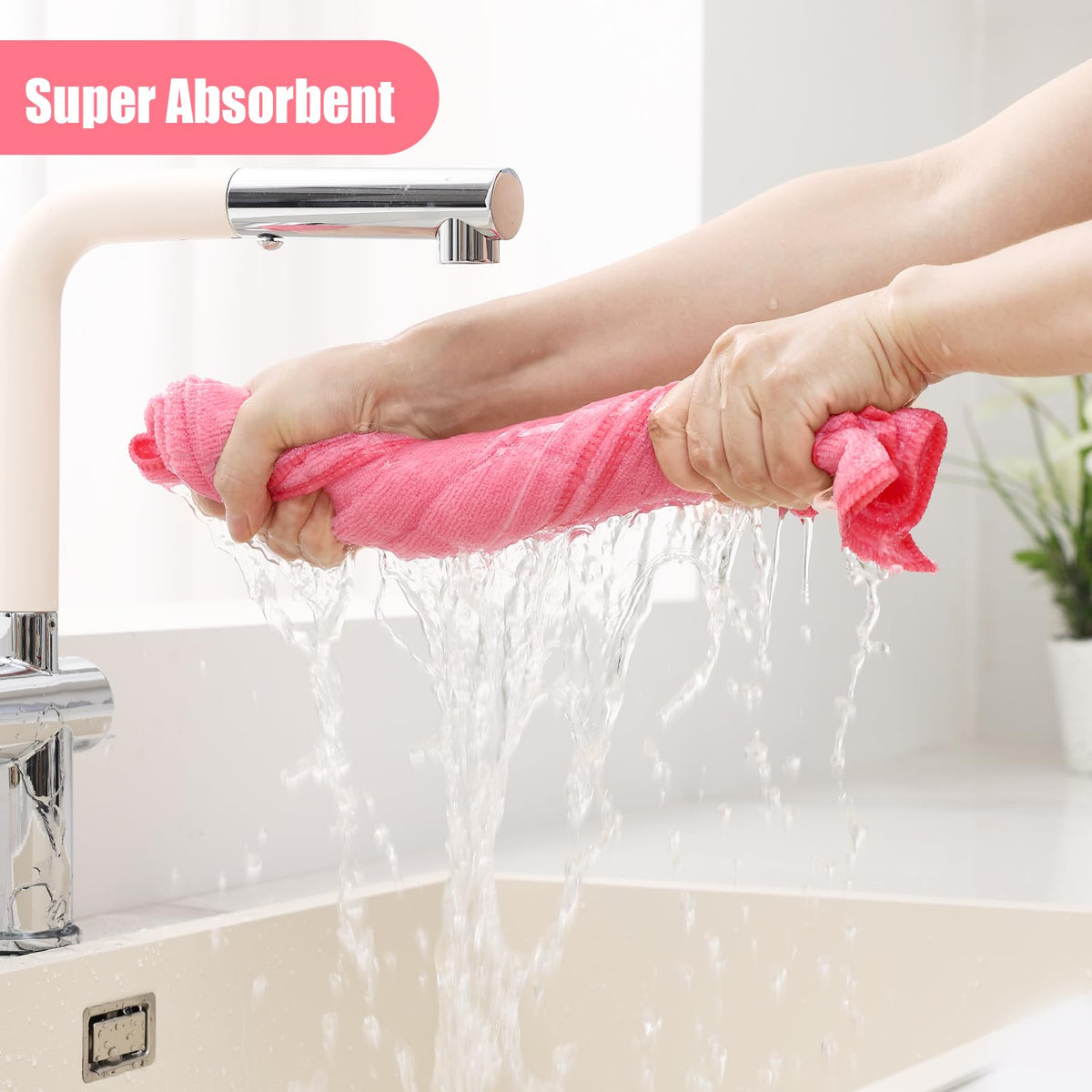 Microfiber Kitchen Towels and Dishcloths Sets (20 Count)