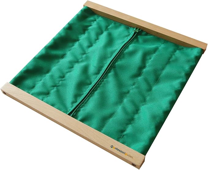 MONTESSORI OUTLET Zipping Frame | Practical Life Skills Tool for Toddlers & Preschoolers | Learn to Zip Clothes, Develop Fine Motor Skills & Independence (Ages 3-6)