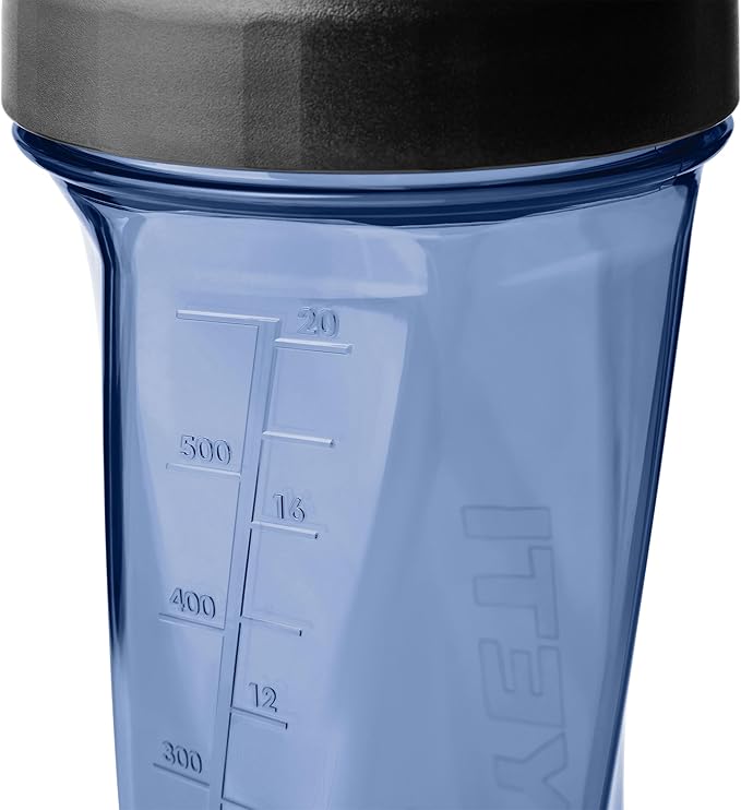YETI Yonder Helimix Vortex Blender Shaker Bottle Holds up to 27oz | No Blending Ball or Whisk | USA Made | Portable Pre Workout Whey Protein Drink Shaker Cup | Dishwasher Safe, Navy
