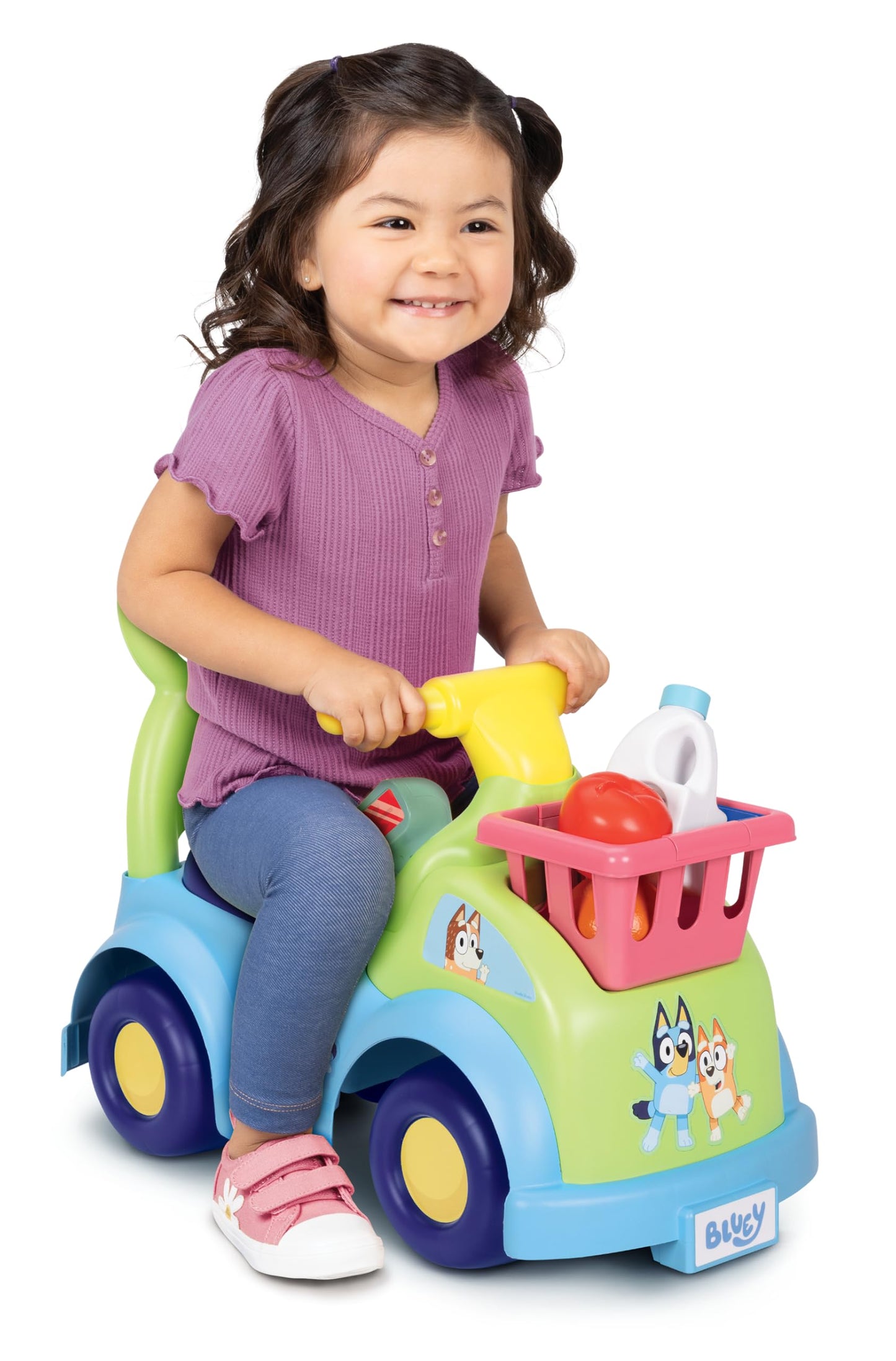 Bluey Shopping Cart Ride On for Baby, Toddler, Kids