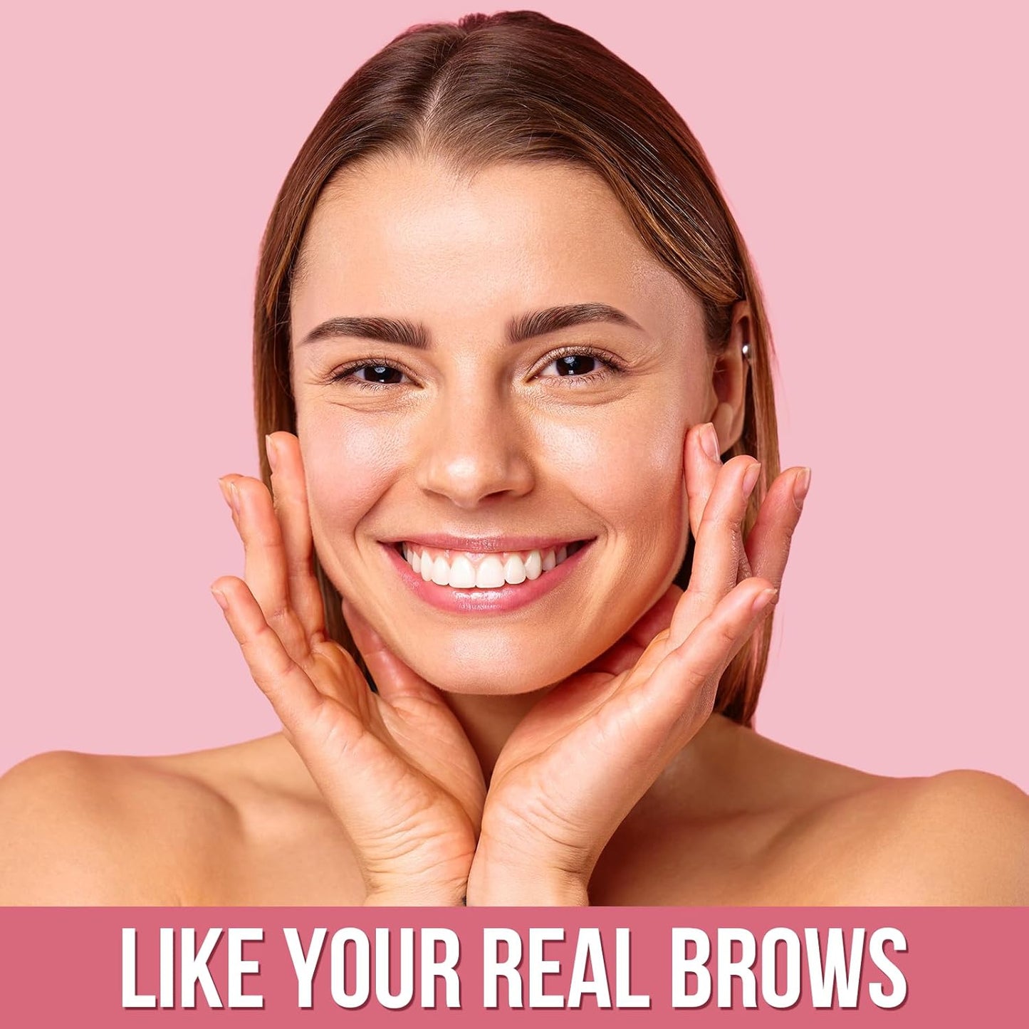 Eyebrow Pen - Microblading eyebrow pencil with Micro-Fork Tip & Precision Tip for Natural Brows, Eyebrow Pencils for Women, Dual-Ended Brow Brush, Waterproof, Dark Brown