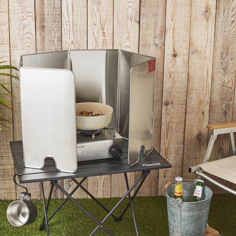 Splatter Guard for Cooking - Grease Splatter Screen - 5 Sided Splatter Guard Compact Type - Stainless Steel - Unfold 41.65 in x 14.17 in - Fold 8.26 in x 14.17 in x 1.06 in