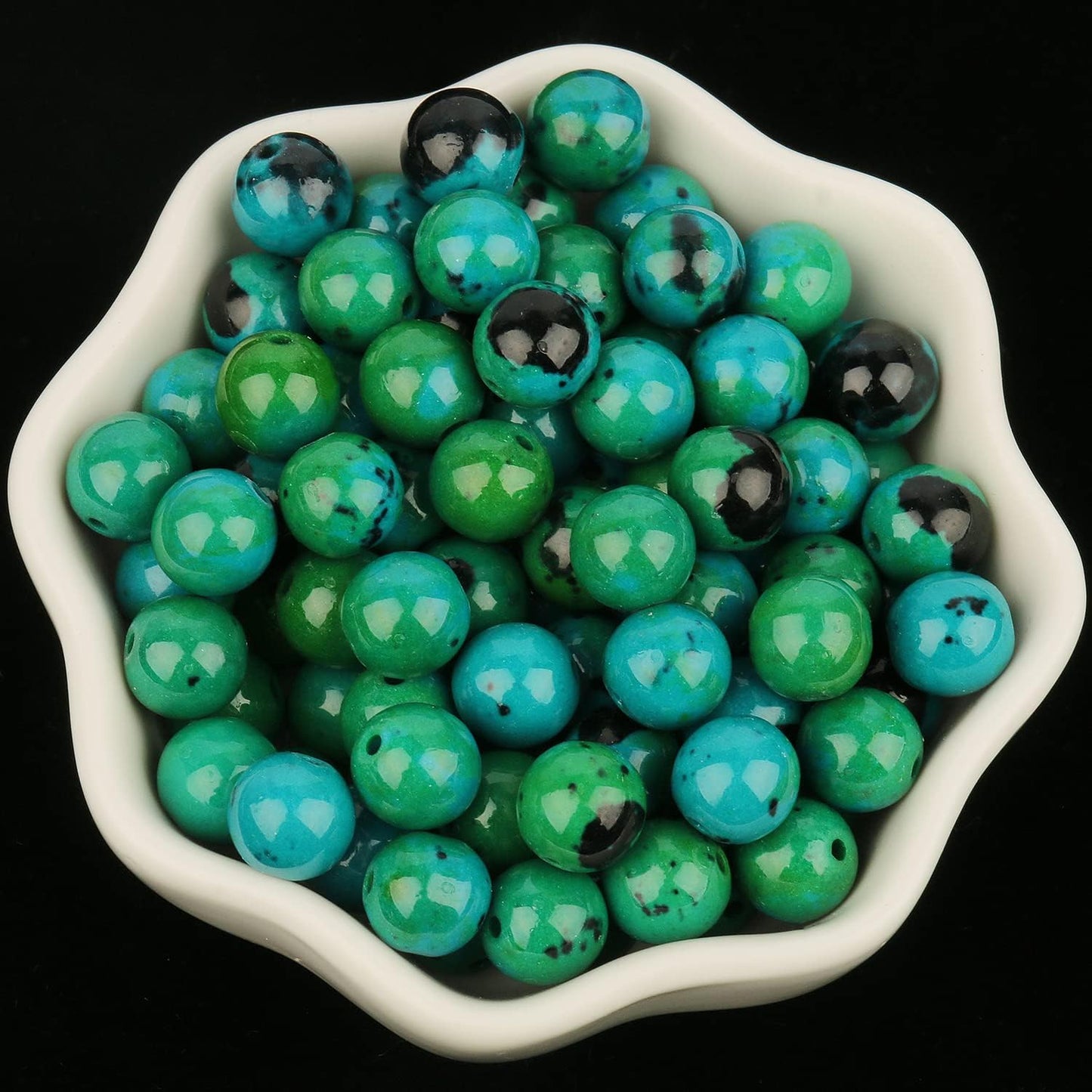 About 45pcs 8mm Natural Stone Beads Phoenix Stone Beads Energy Crystal Healing Power Gemstone for Jewelry Making, DIY Bracelet Necklace