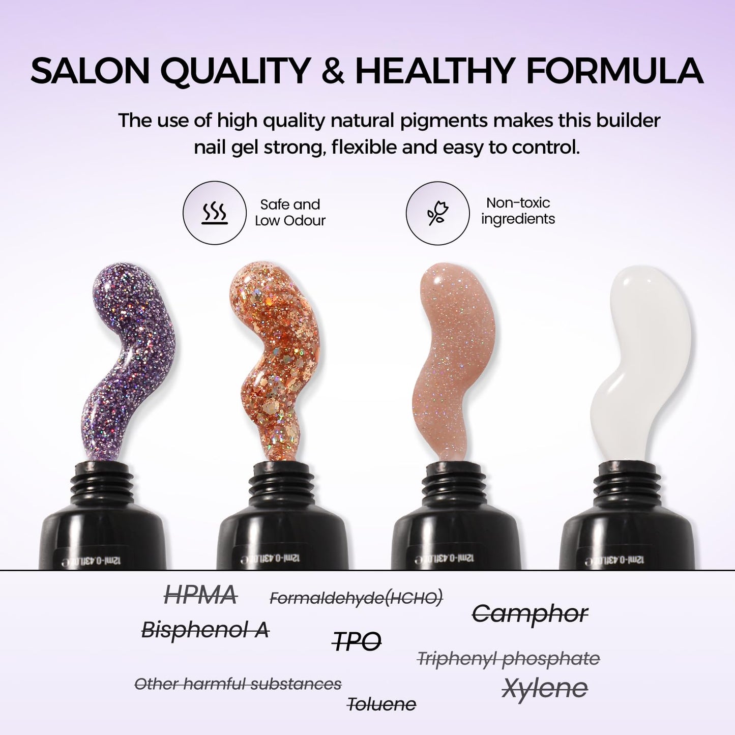 VANSISOS Poly Nail Gel Complete Kit: 12 Colors Poly Nail Gel Kit with U V Light Slip Solution with Base & Top Coat Extension Full Kit for Beginners DIY at Home or Professional Salon