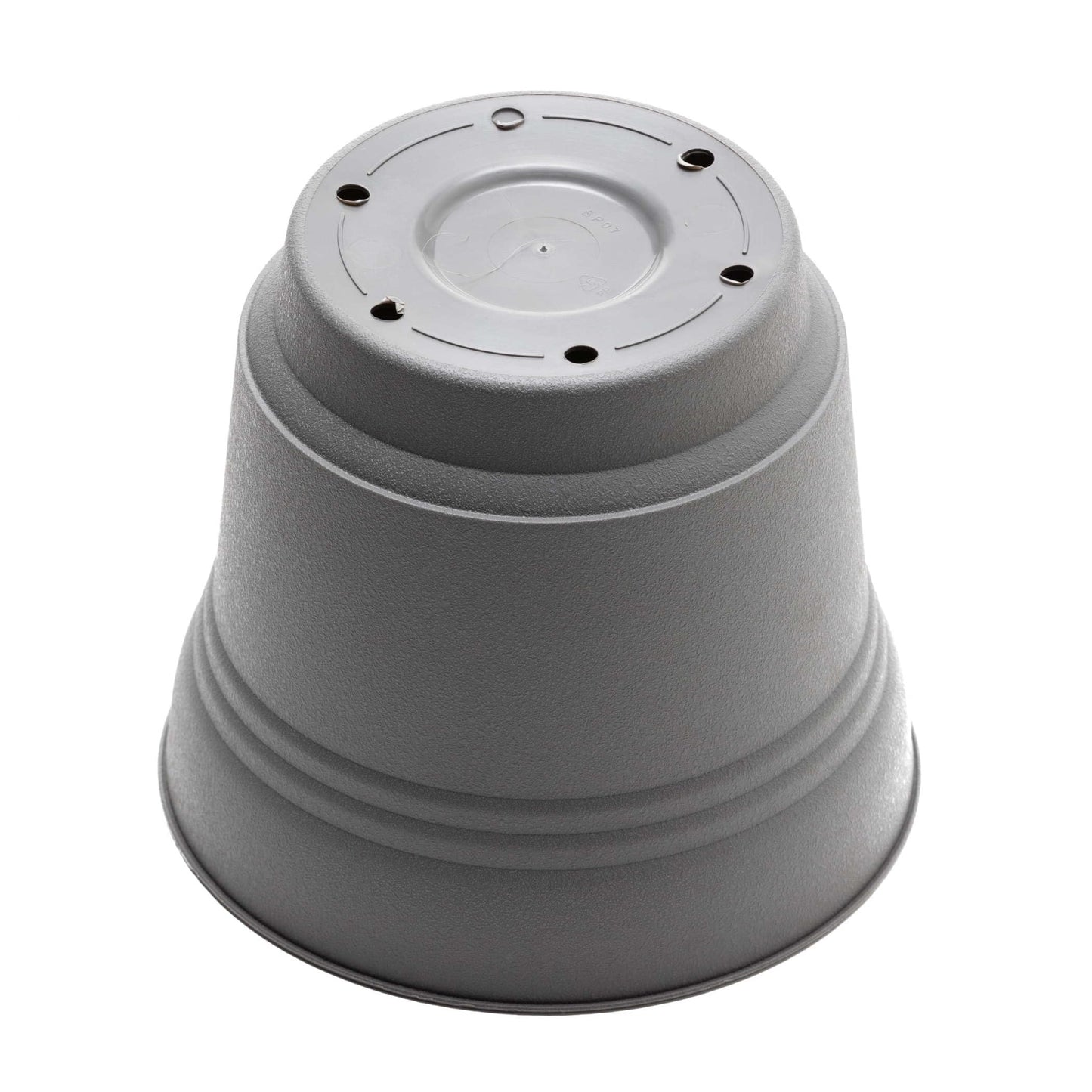 Bloem Saturn 5" Round Plastic Planter - Indoor/Outdoor, Snap-in Saucer & Drainage Holes, Charcoal, 4-Pack