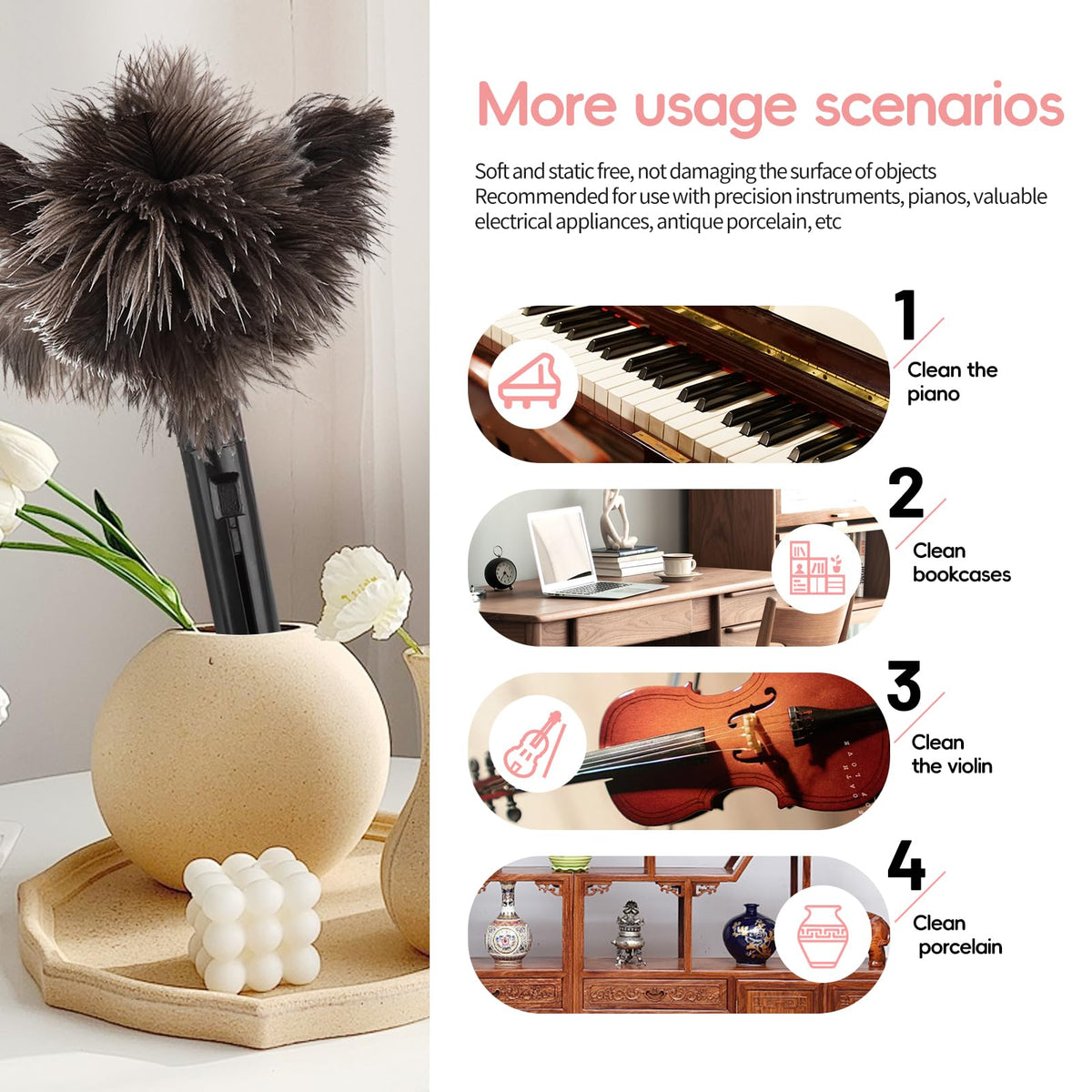 Retractable Feather Duster (6 Count)